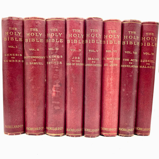 8 Volume Set - "The Holy Bible" [MacMillan & Co, 1897] - Buzz Bookstore