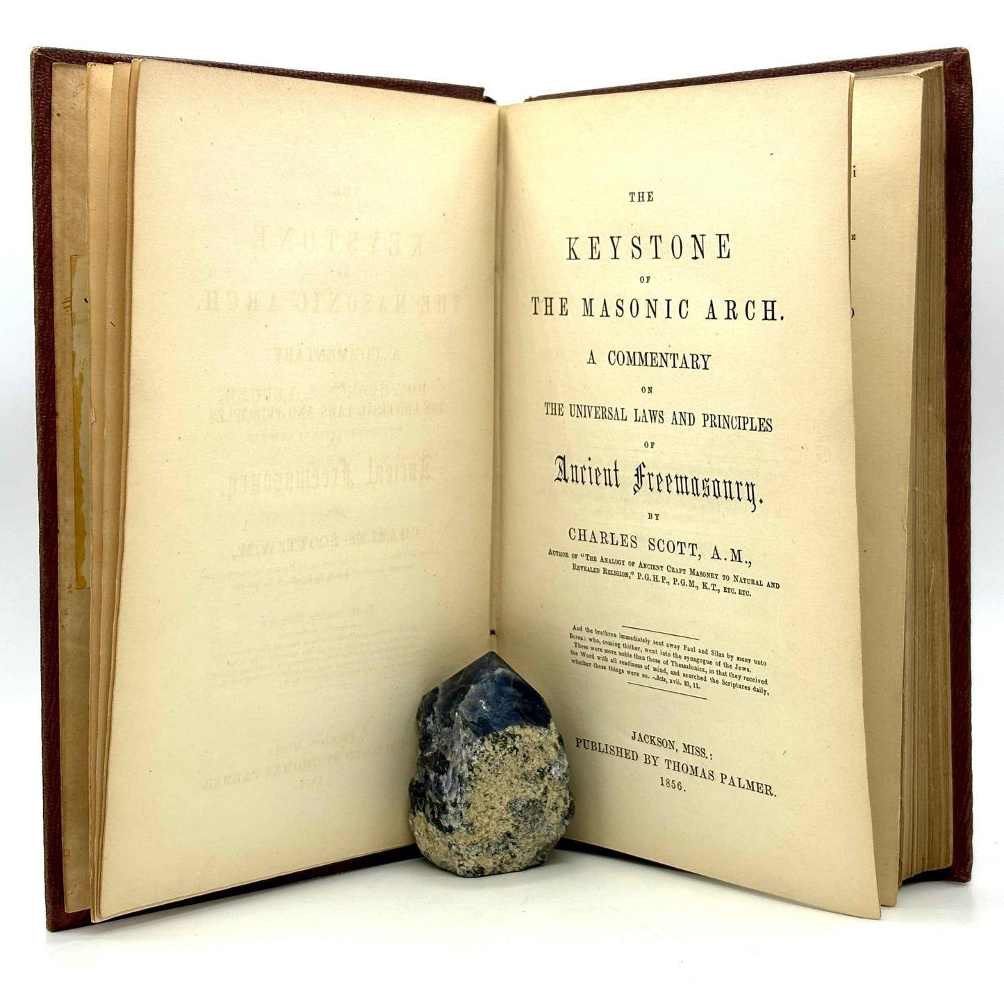 SCOTT, Charles "The Keystone of the Masonic Arch" [Thomas Palmer, 1856]