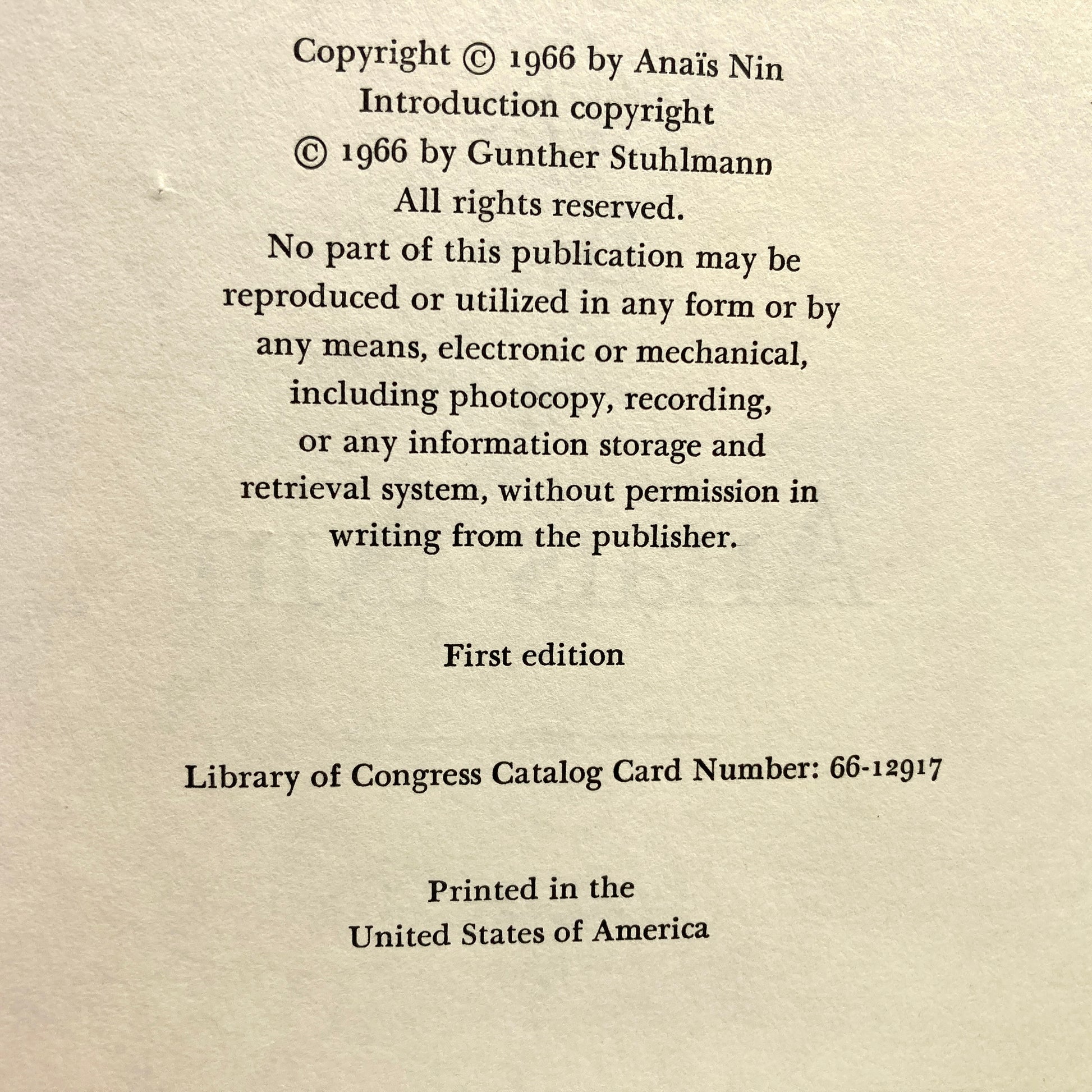 NIN, Anais "The Diary of Anais Nin" 3 Volumes [Harcourt, Brace & World, 1966-69] - Buzz Bookstore