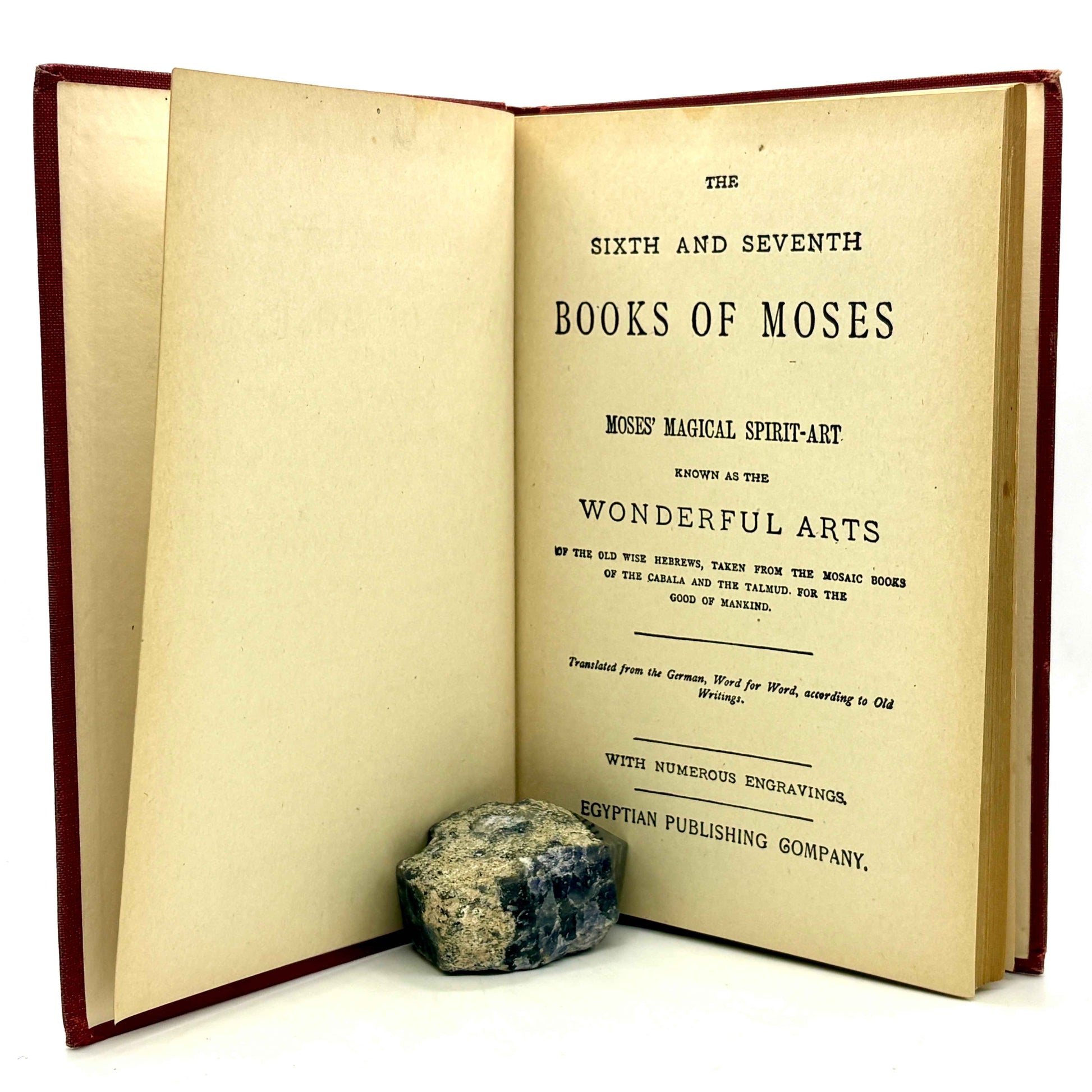 "The Sixth and Seventh Books of Moses" [Egyptian Publishing Co, c1905] Grimoire