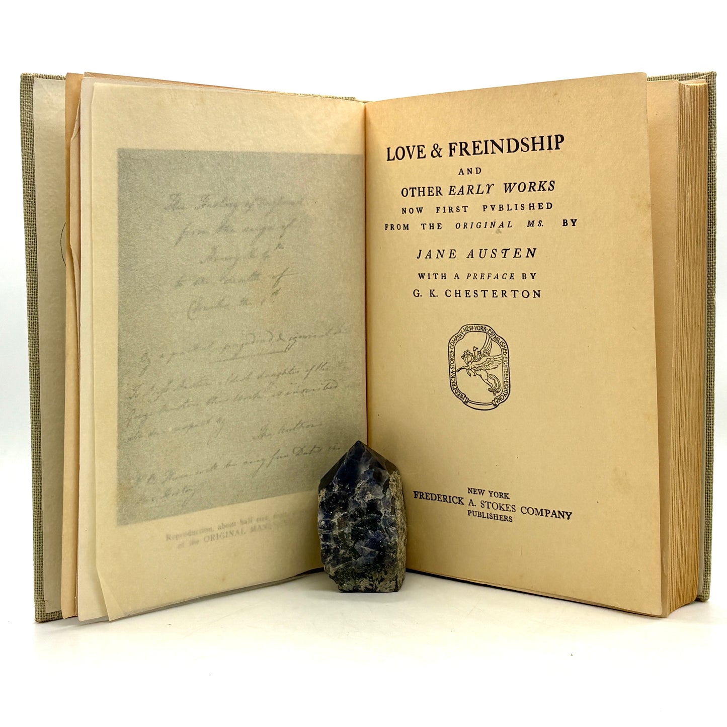 Jane Austen "Love & Freindship" [Frederick A. Stokes, 1922] Friendship
