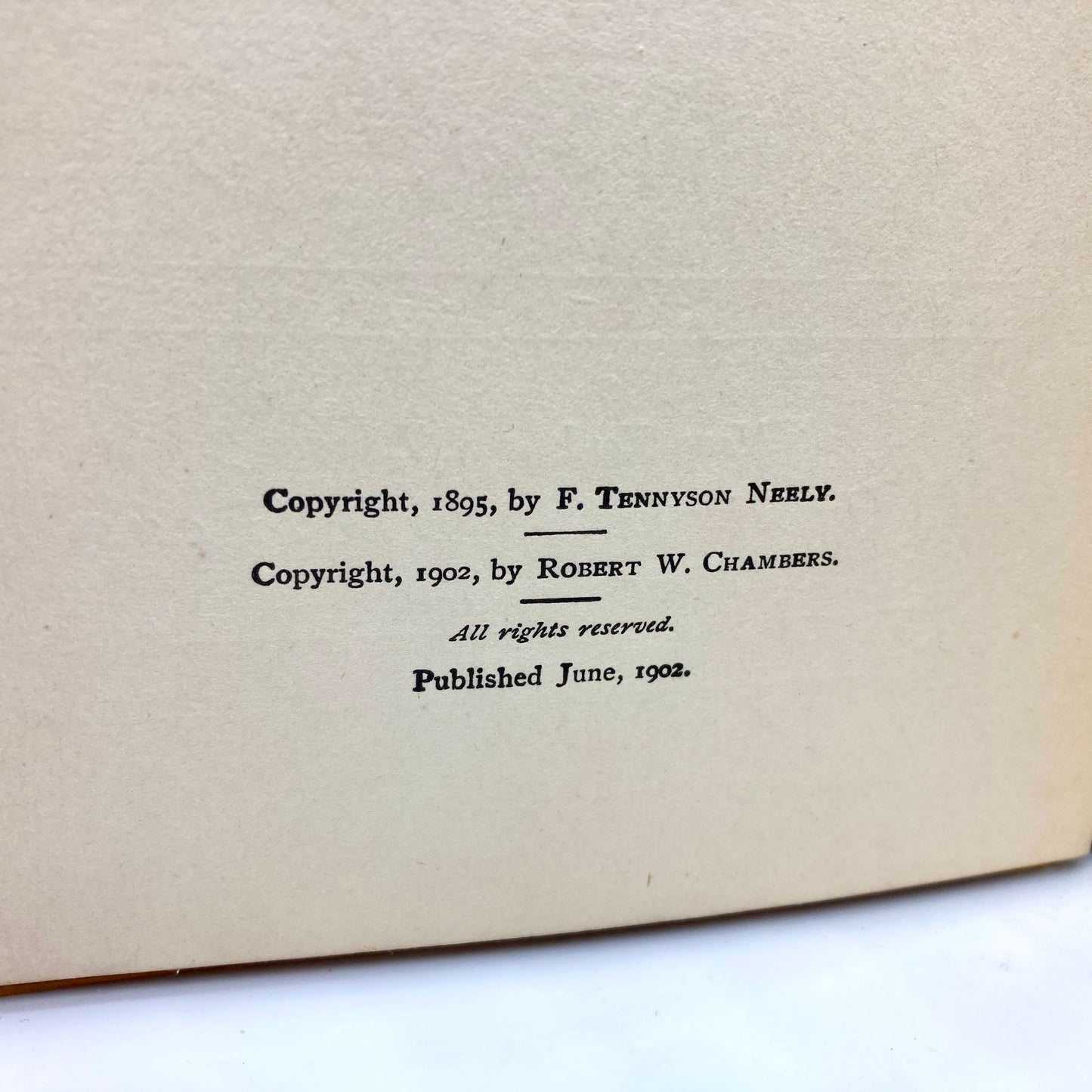 CHAMBERS, Robert W. "The King in Yellow" [Harper & Brothers, 1902]