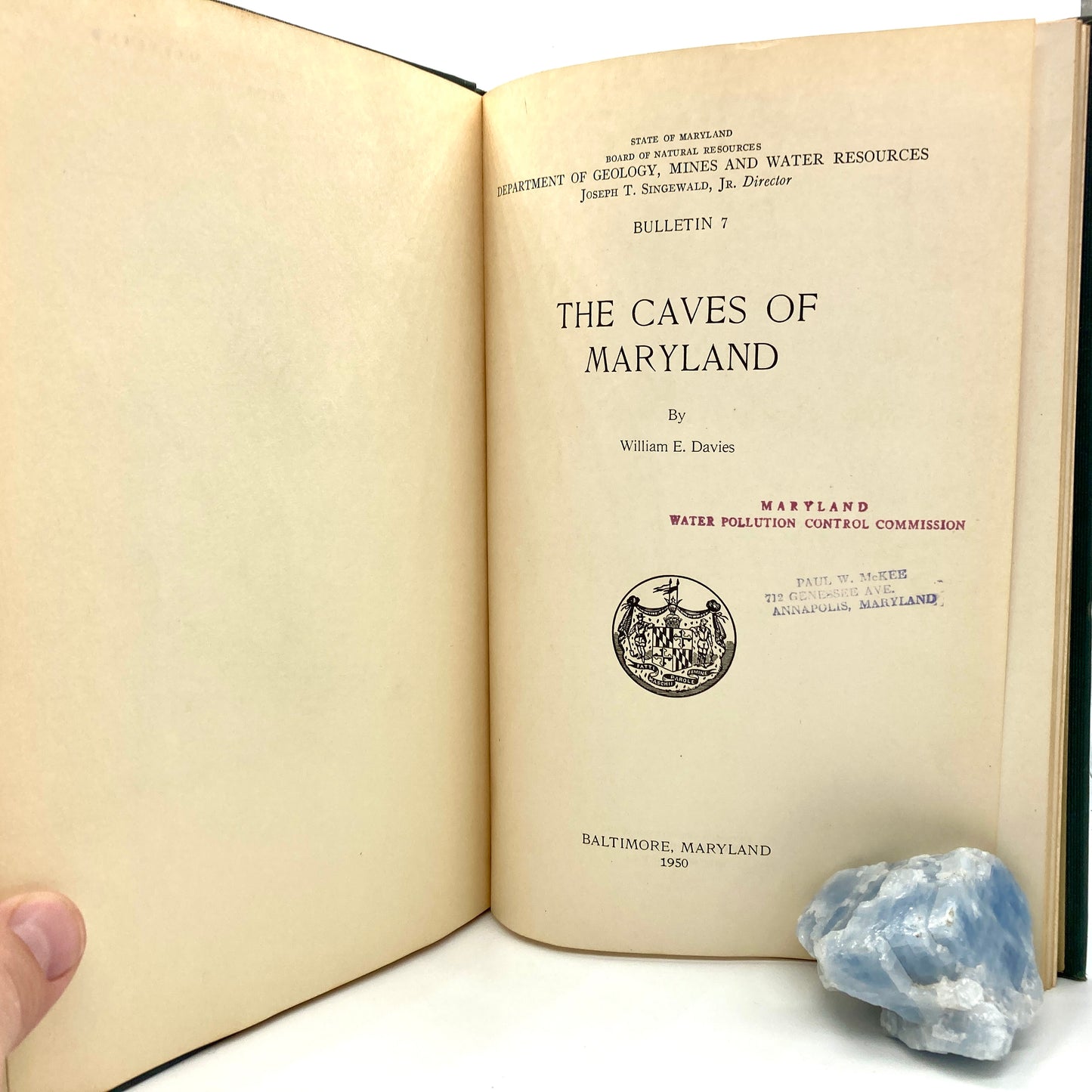 "The Caves of Maryland" [Department of Geology, Mines, and Water Resources, 1950]