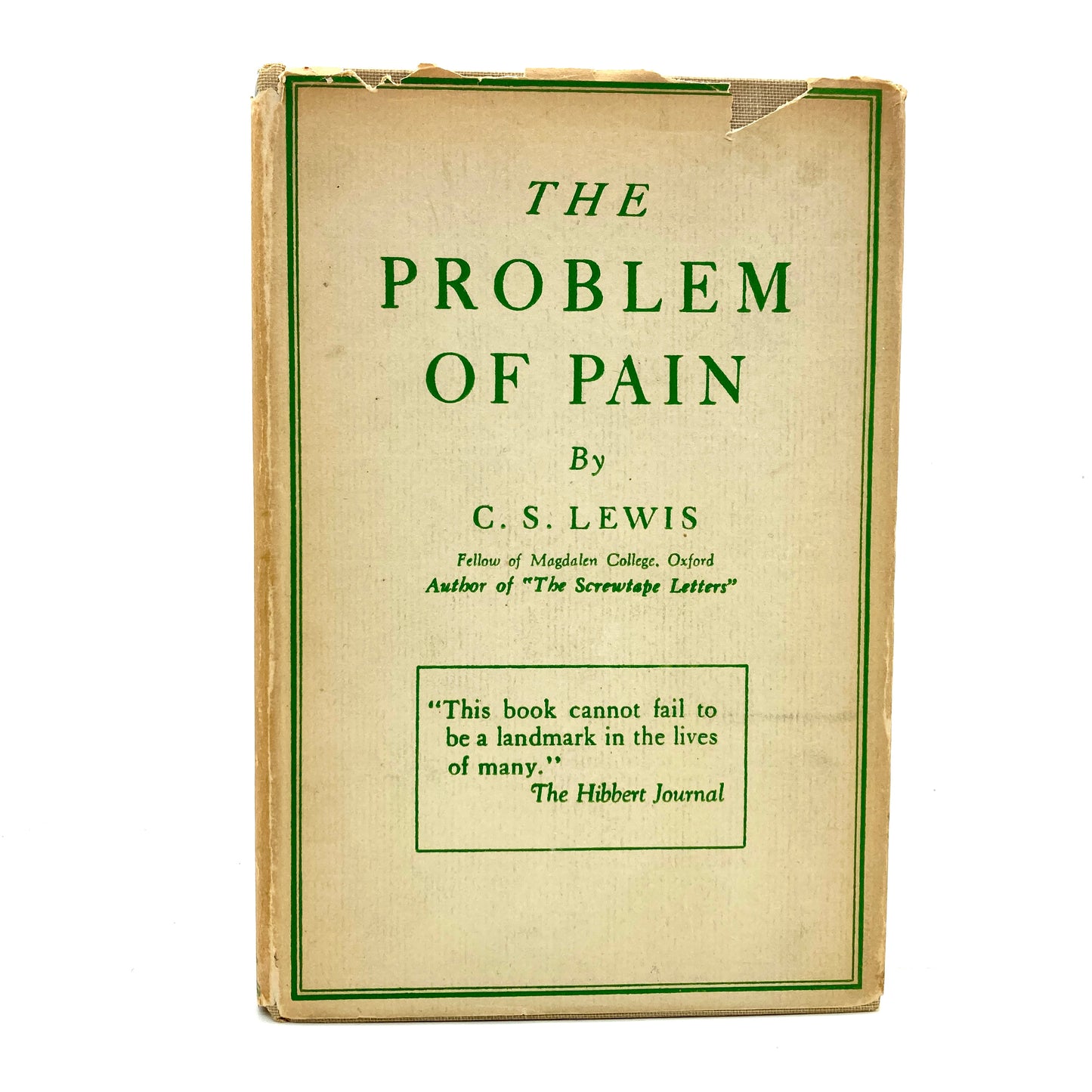 LEWIS, C.S. "The Problem of Pain" [Macmillan, 1953] 10th Printing