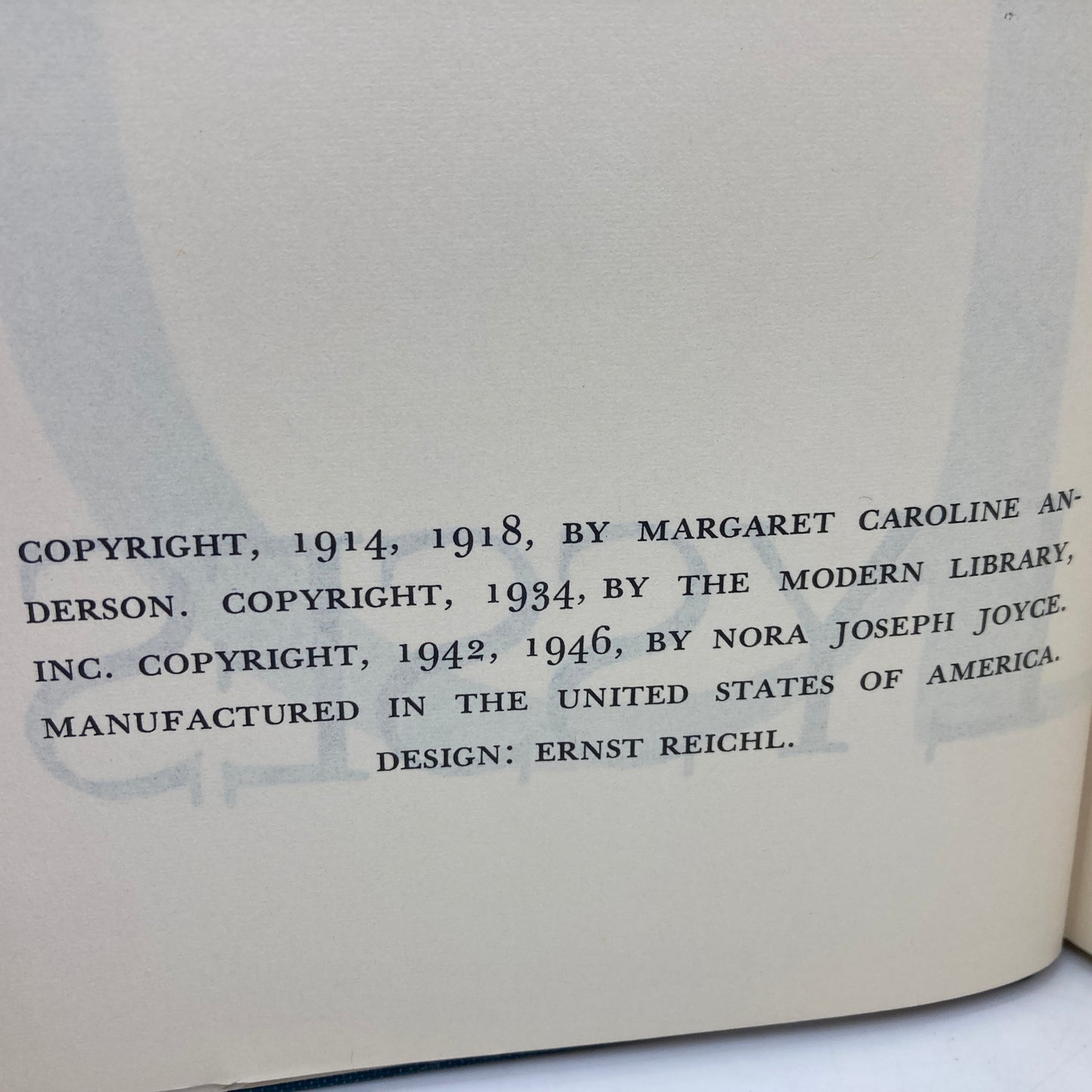 JOYCE, James "Ulysses" [Random House, 1946]