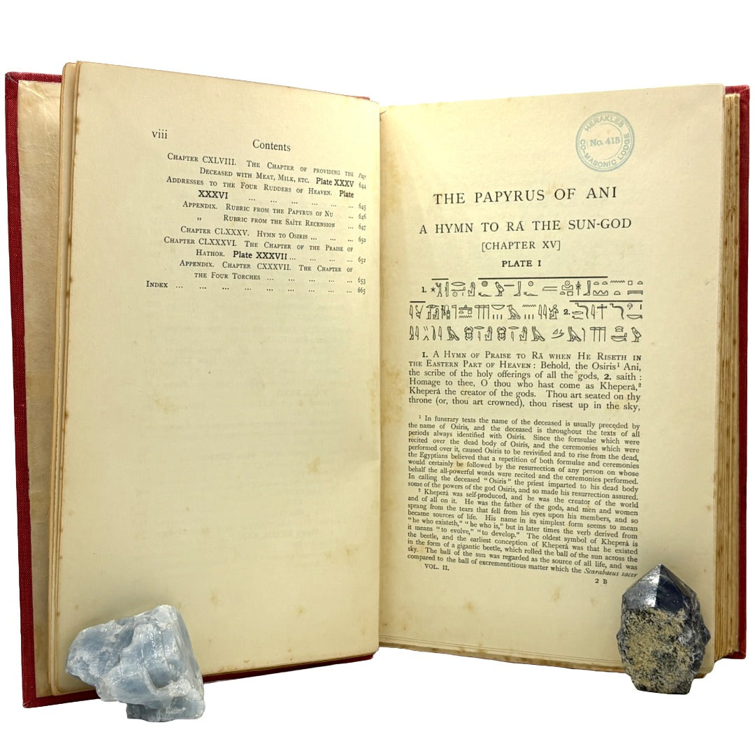 BUDGE, E. A. Wallis "The Book of the Dead: The Papyrus of Ani" [Medici Society, 1913]