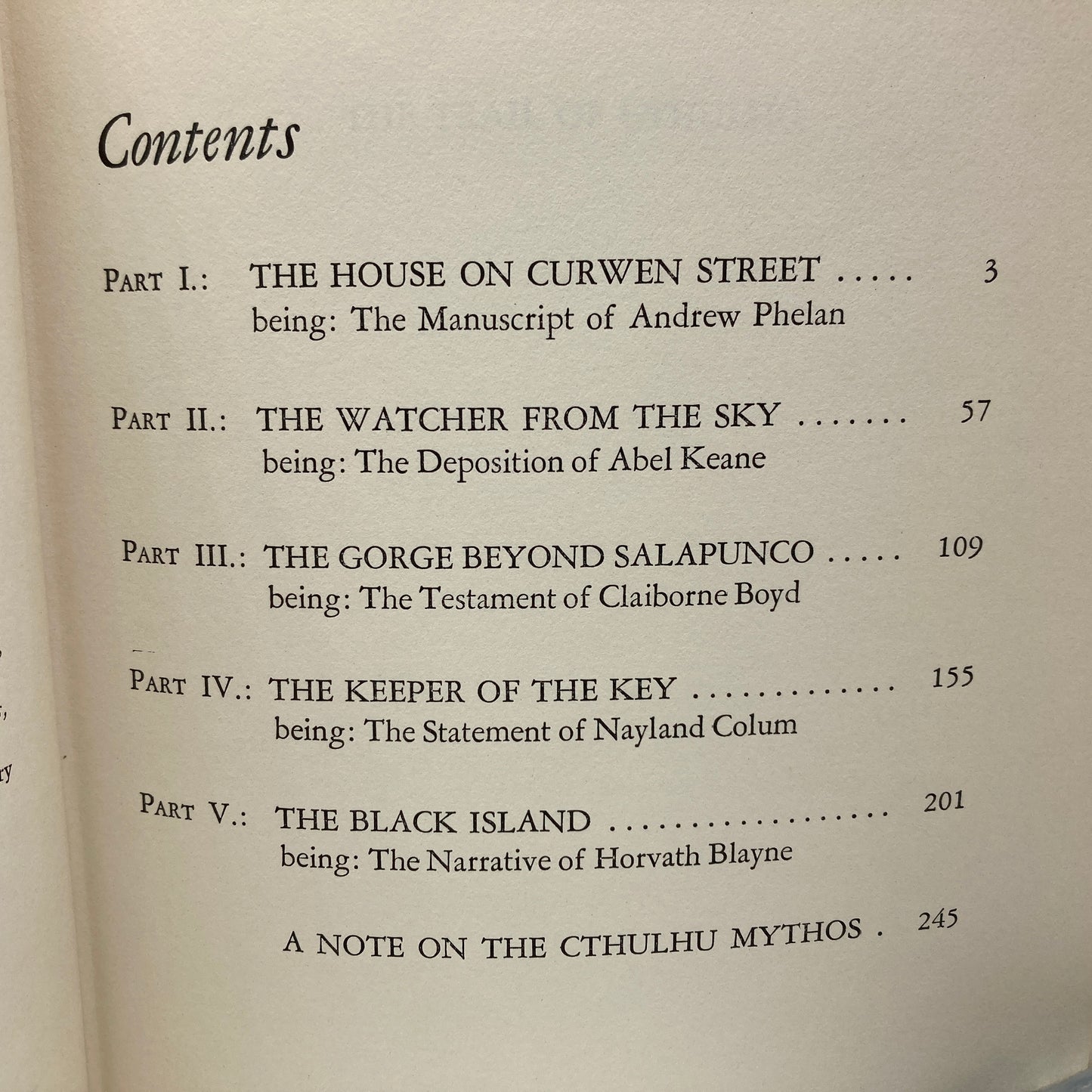 DERLETH, August "The Trail of Cthulhu" [Arkham House, 1962] 1st Edition