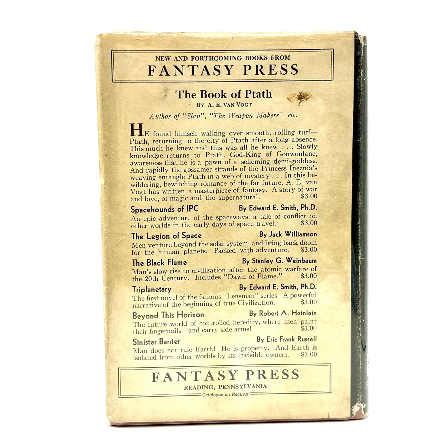 TAINE, John “The Forbidden Garden” [Fantasy Press, 1947] Inscribed, Numbered