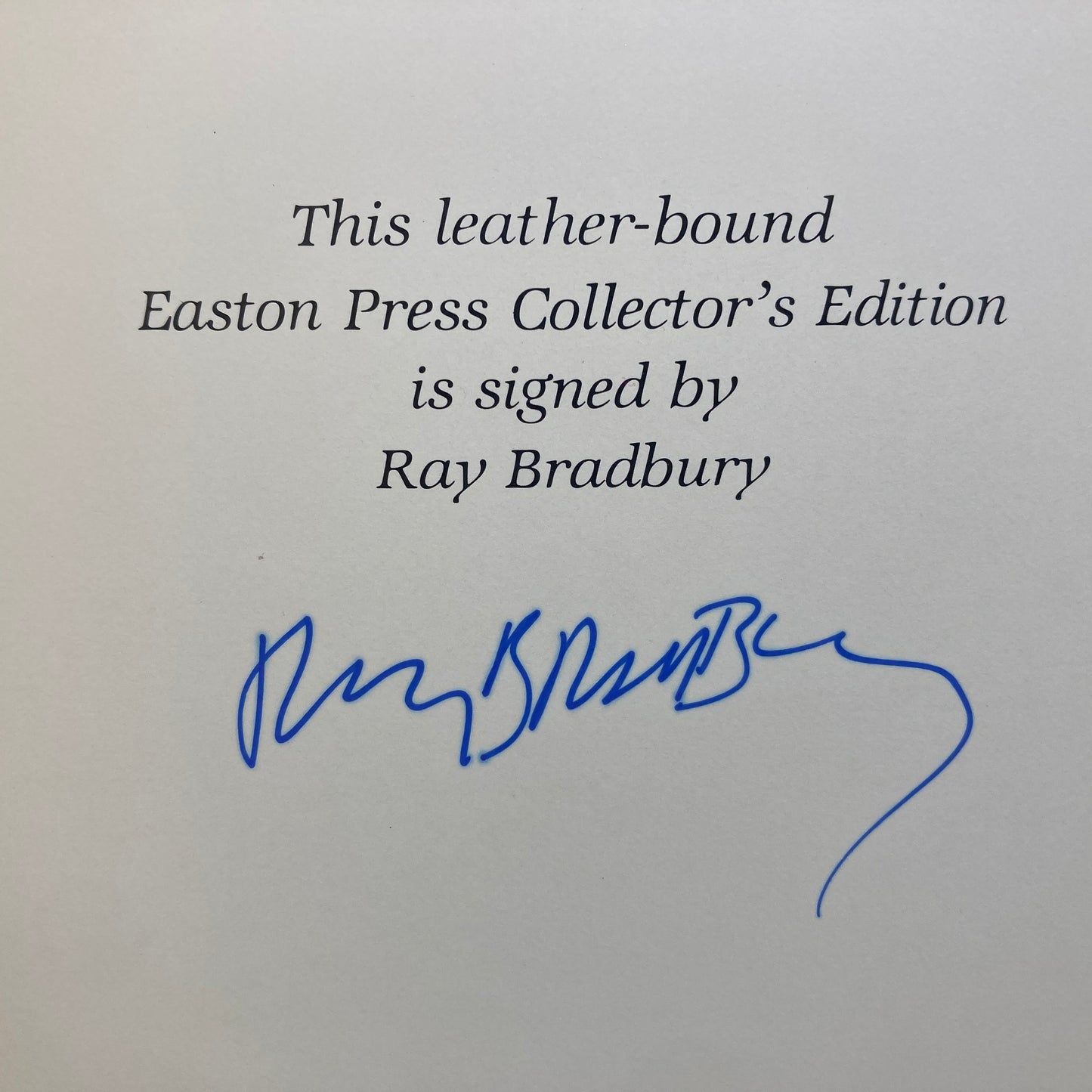 BRADBURY, Ray "The Martian Chronicles" [Easton Press, 1989] Signed