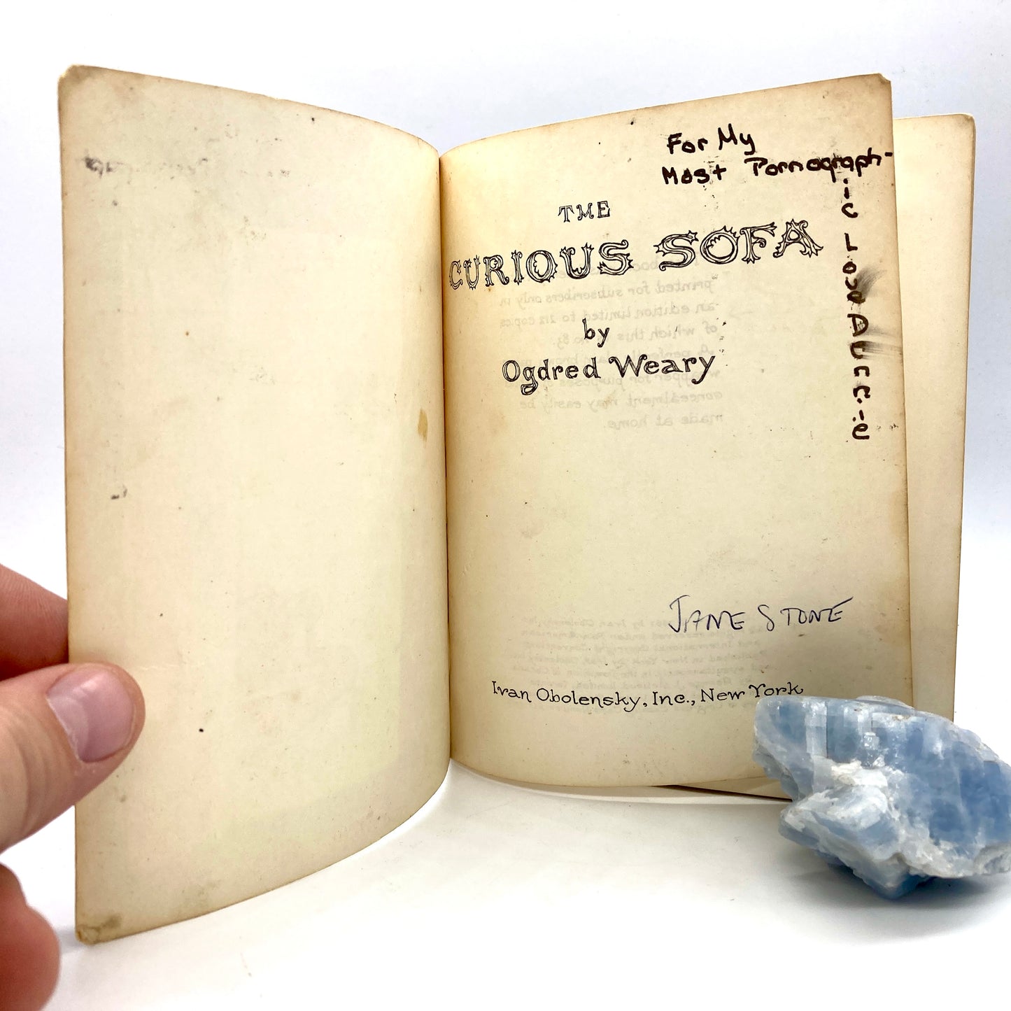 GOREY, Edward "The Curious Sofa" [Ivan Obolensky, 1961] 1st Edition