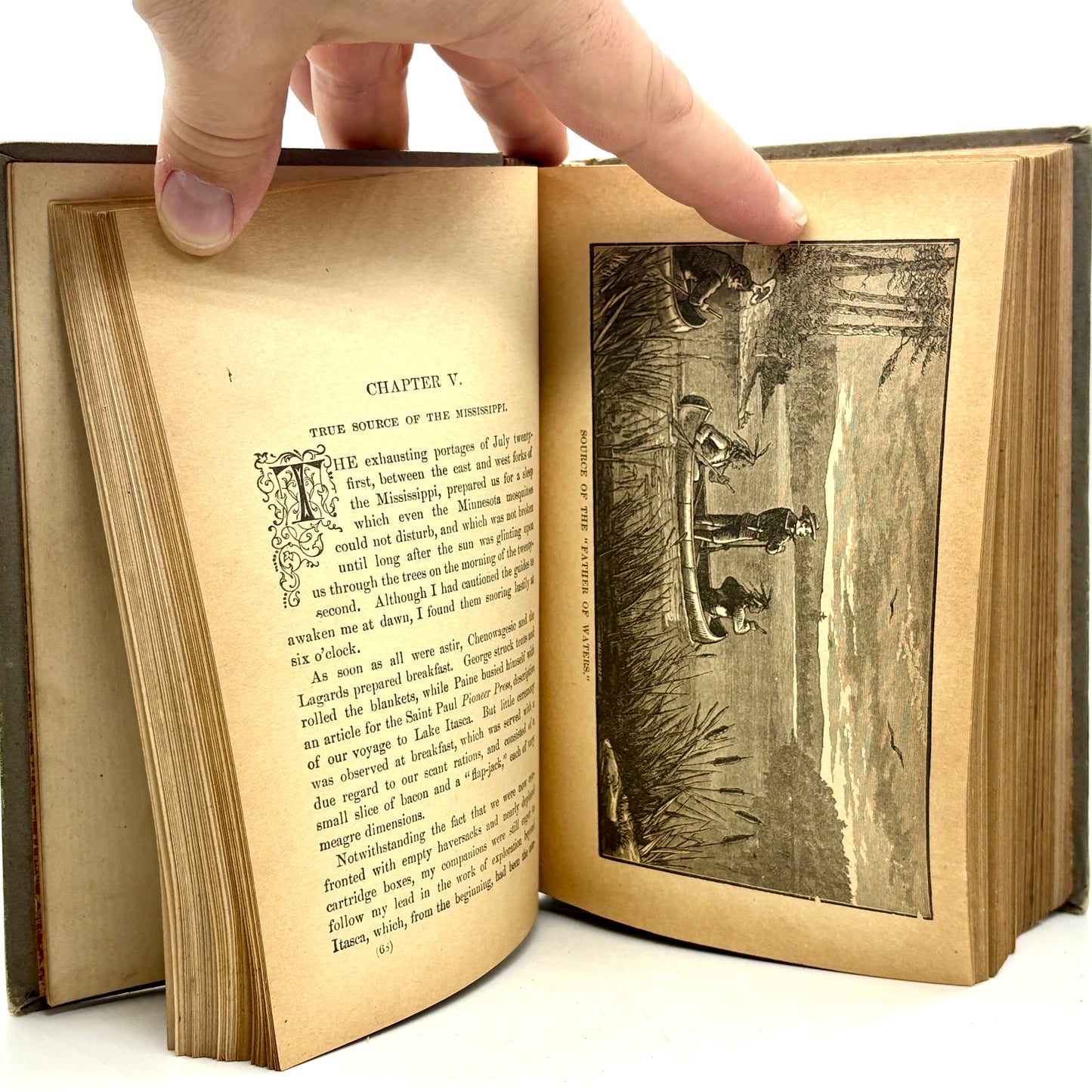 GLAZIER, Willard "Down the Great River" [Hubbard Bros, 1888] Mississippi River