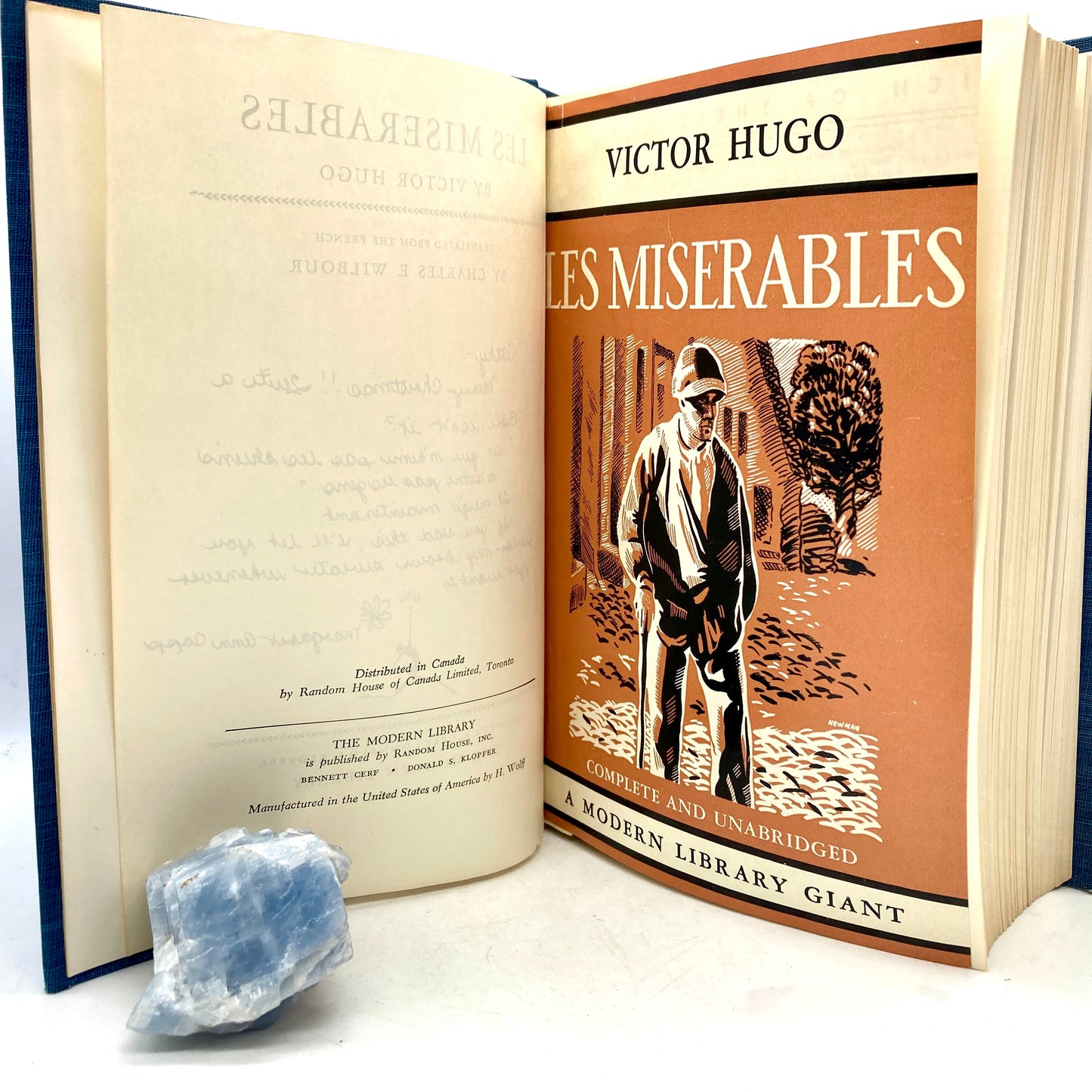 HUGO, Victor "Les Miserables" [Modern Library, c1940] Blue