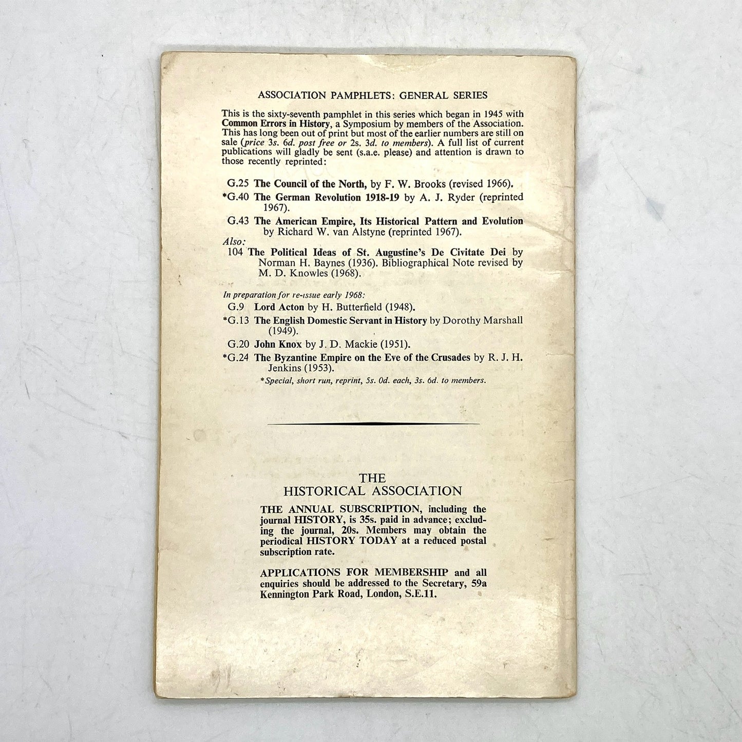 CONWAY, Alan "The History of the Negro in the United States" [Historical Association, 1968]