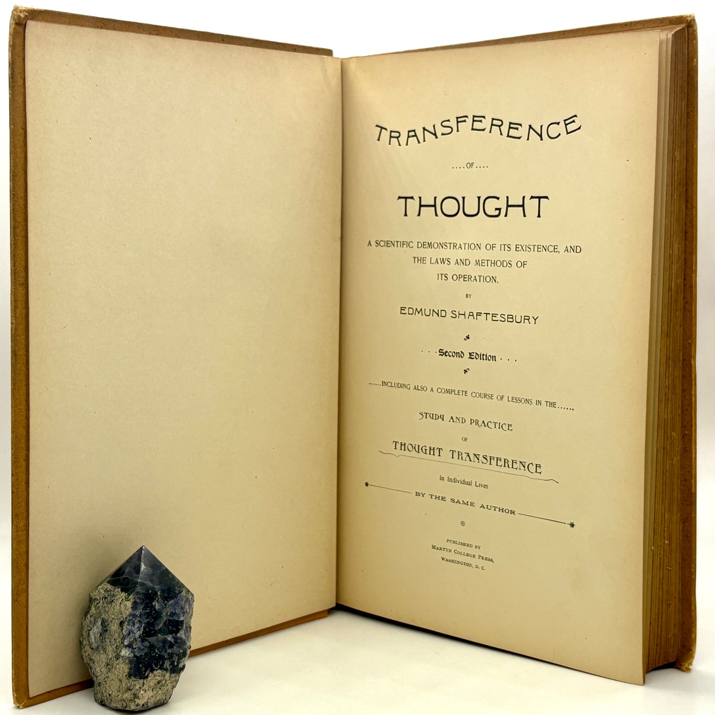 SHAFTESBURY, Edmund "Transference of Thought" [Martyn College Press, 1896]
