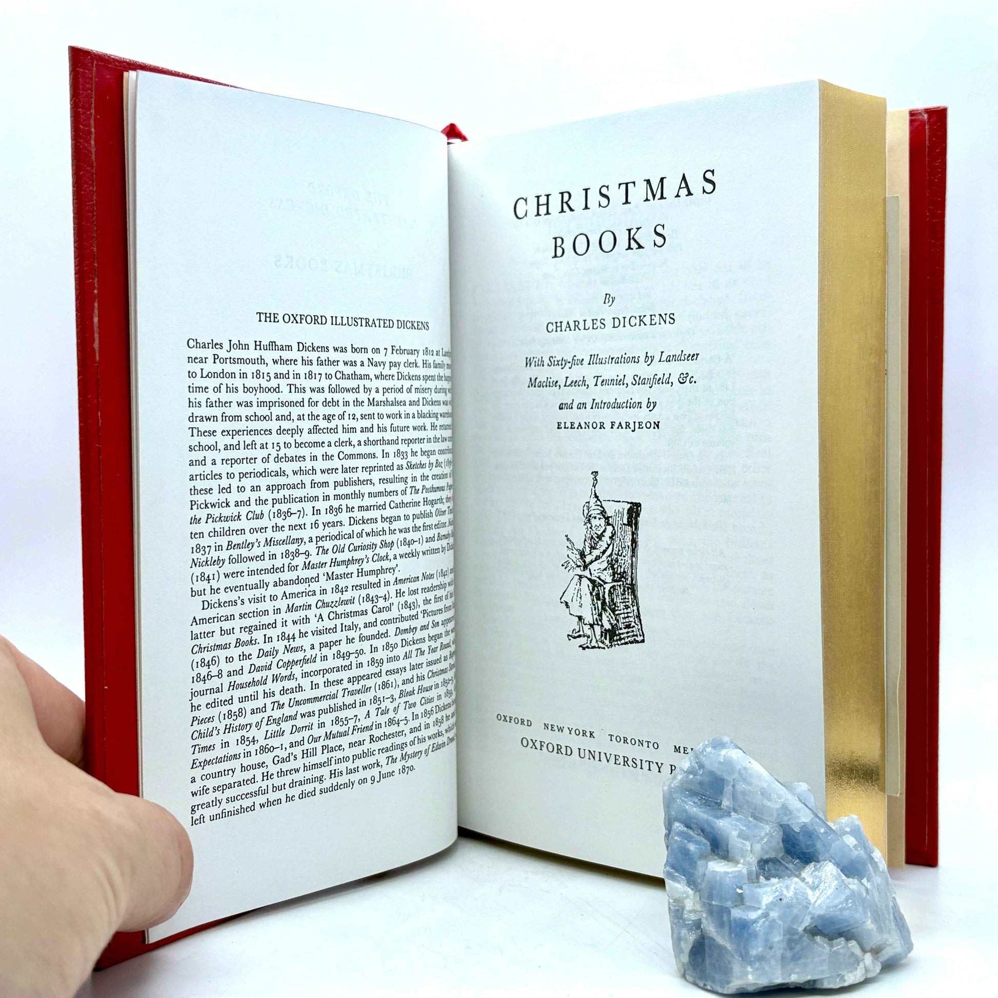 DICKENS, Charles "Christmas Books" [Oxford Univ. Press, 1987] Leather, As New