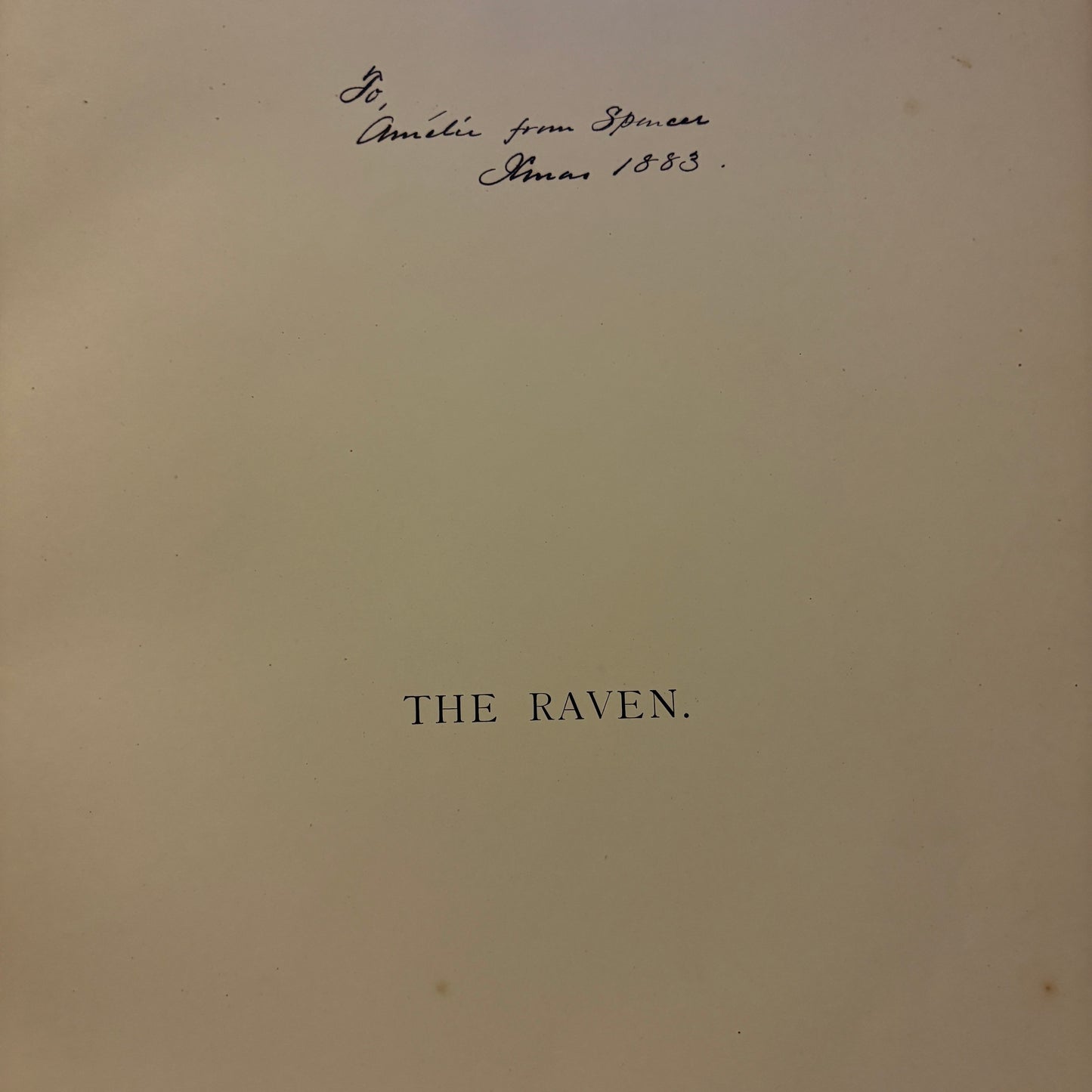 POE, Edgar Allan “The Raven” [Harper & Brothers, 1884] Gustave Doré