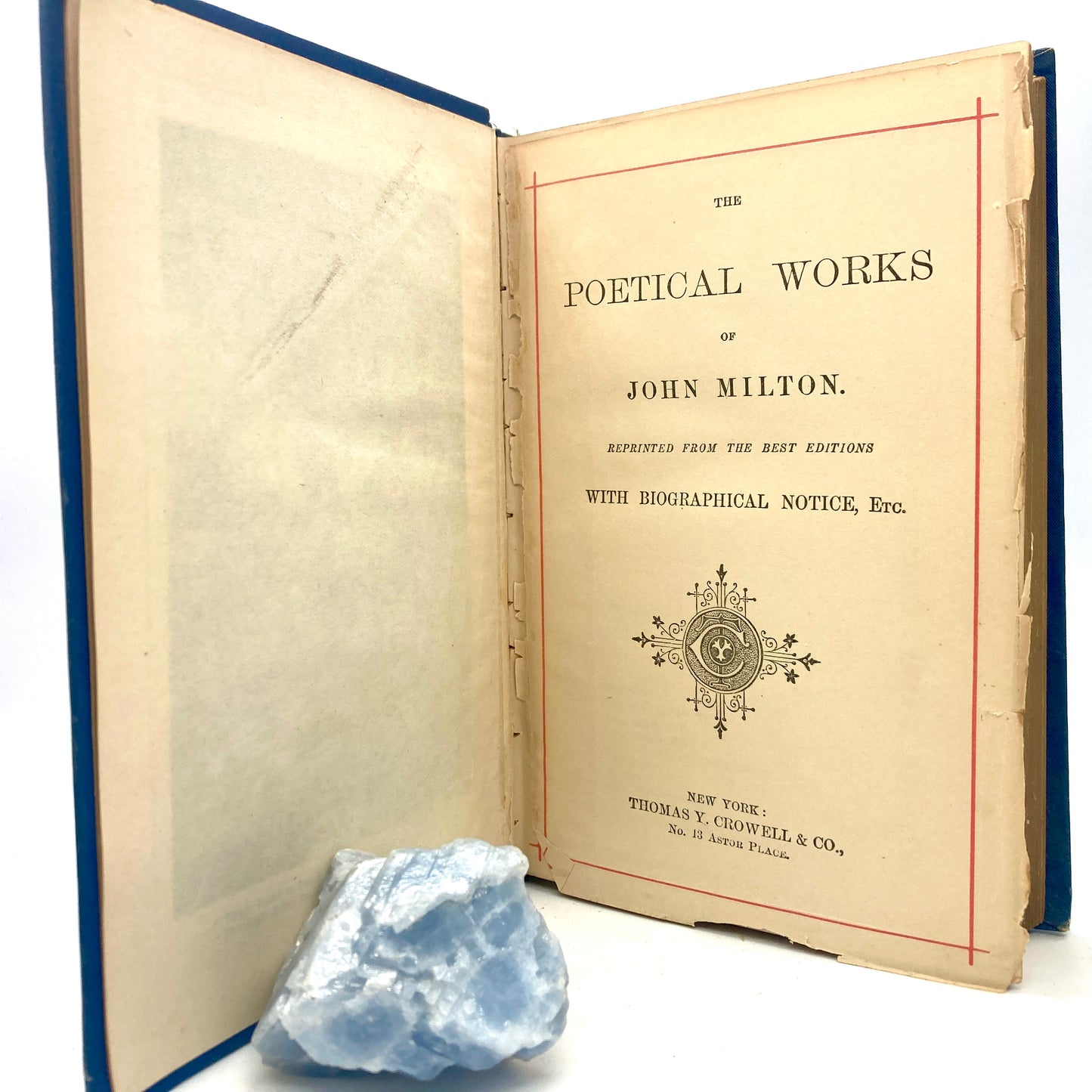 MILTON, John "The Poetical Works" [Thomas Y. Crowell, n.d./c1880s] Paradise Lost