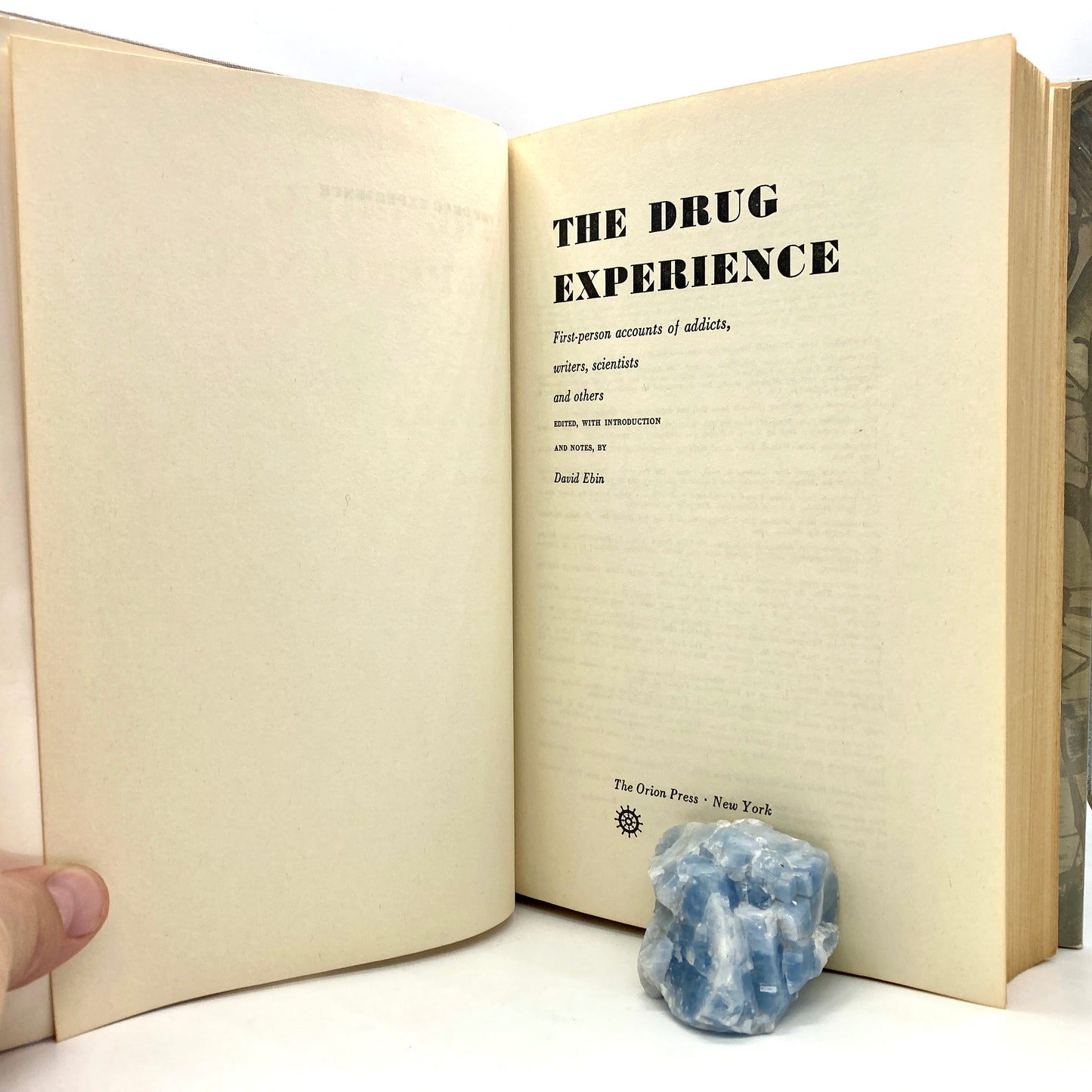 EBIN, David "The Drug Experience" [Orion Press, 1961] First Edition