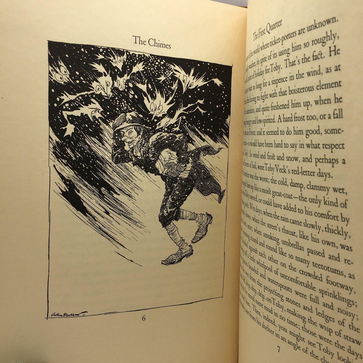 DICKENS, Charles "The Chimes" [Limited Editions Club, 1931] - Illustrated/Signed by Arthur Rackham - Buzz Bookstore