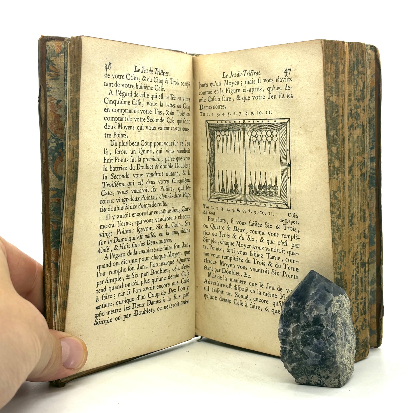 “Le Jeu du Trictrac et Jeu des Échecs” [Théodore Legras, 1757] Backgammon, Chess