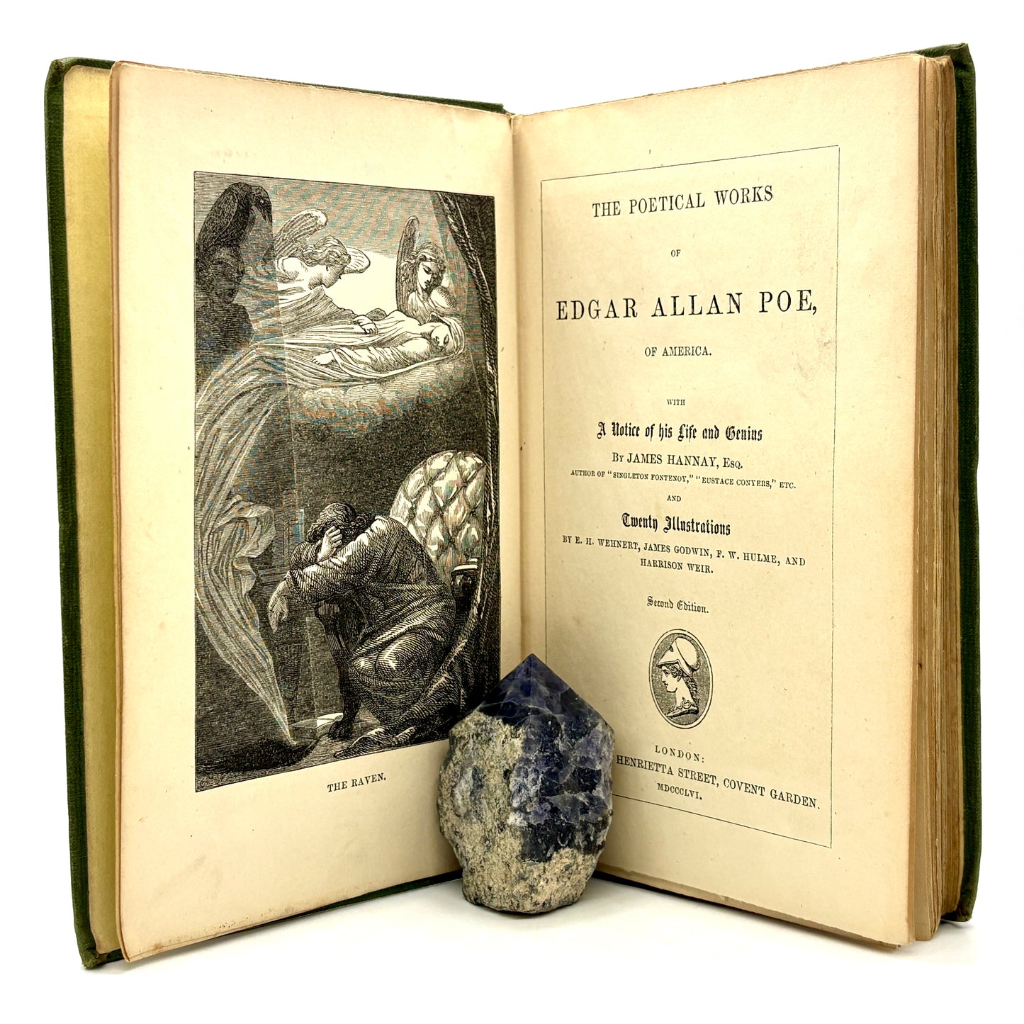 POE, Edgar Allan "The Poetical Works" [Addey & Co, 1856] 2nd Edition, Illustrated