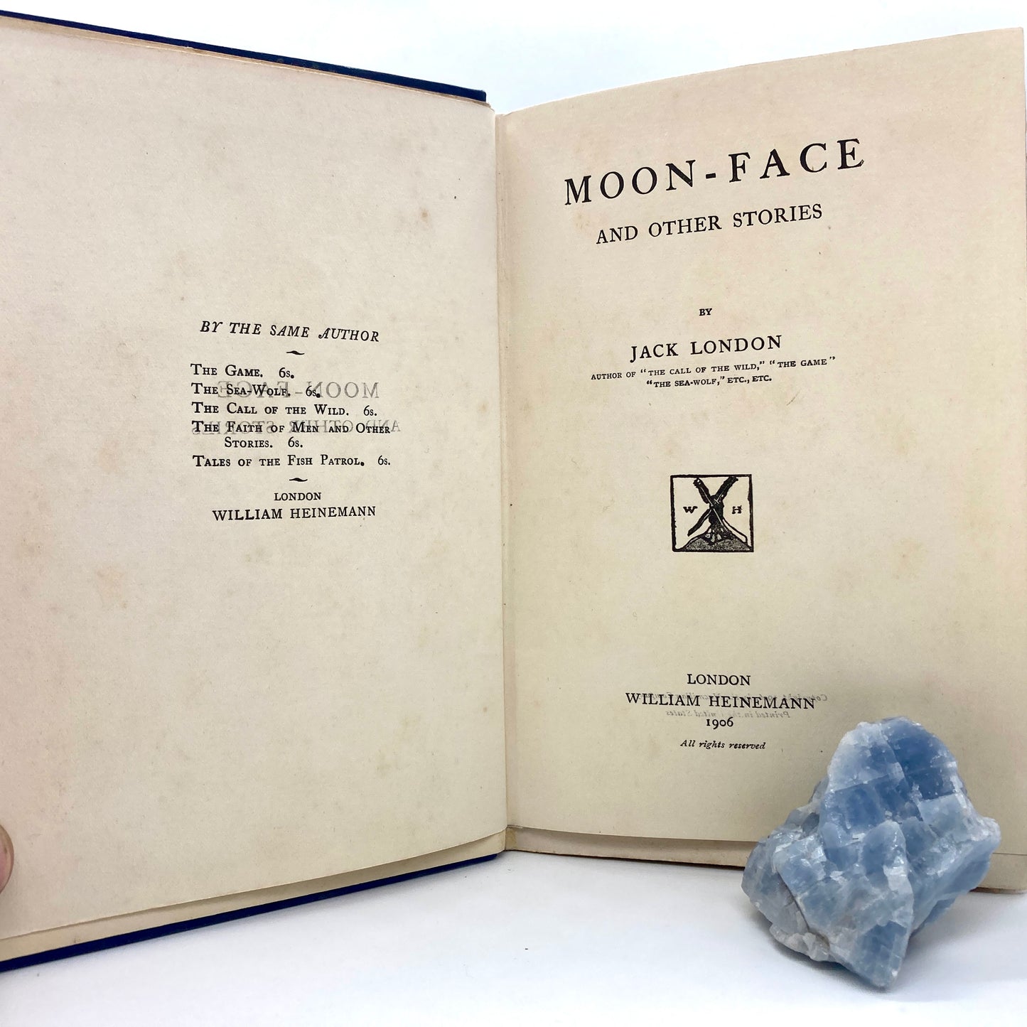 LONDON, Jack "Moon-Face" [William Heinemann, 1906] 1st UK Edition