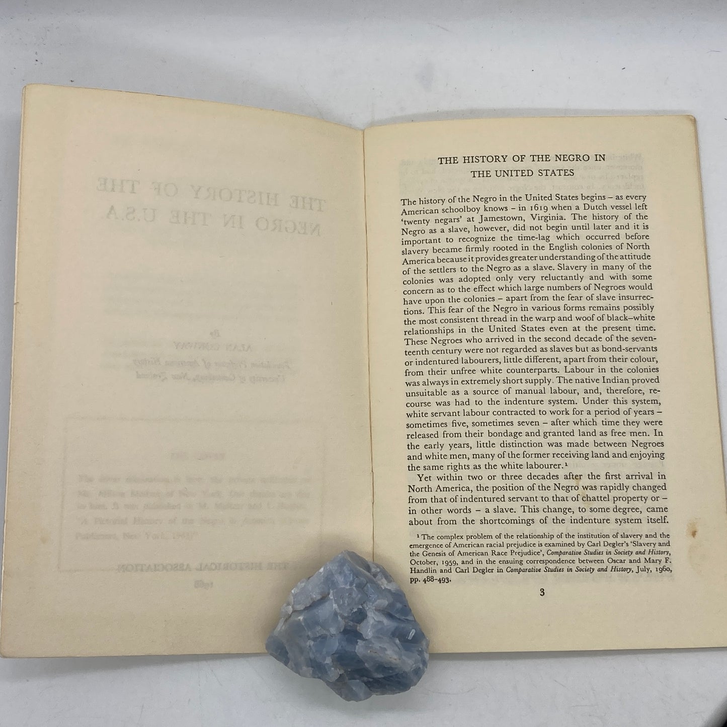 CONWAY, Alan "The History of the Negro in the United States" [Historical Association, 1968]