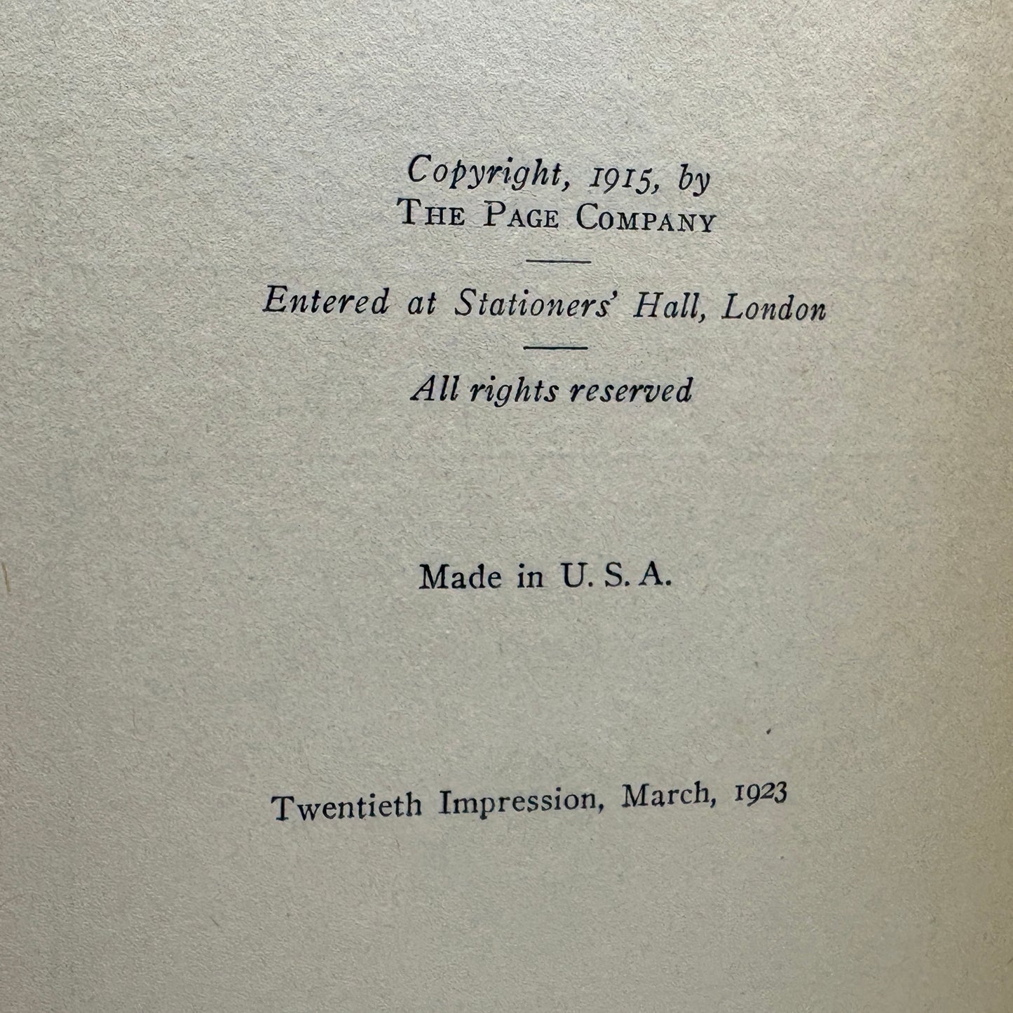 MONTGOMERY, L. M. “Anne of the Island” [The Page Company, 1923]