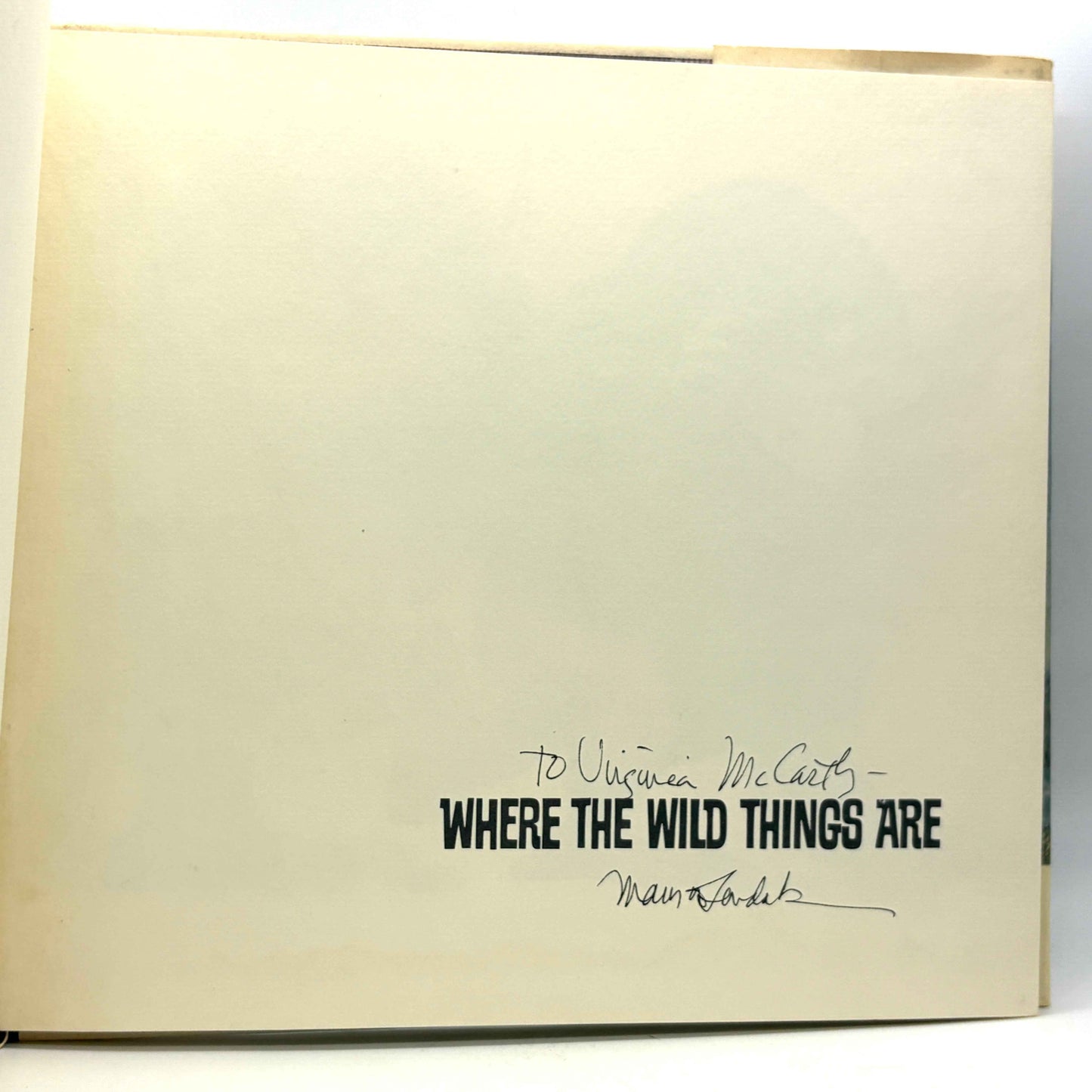SENDAK, Maurice "Where the Wild Things Are" [Harper & Row, 1963] Signed