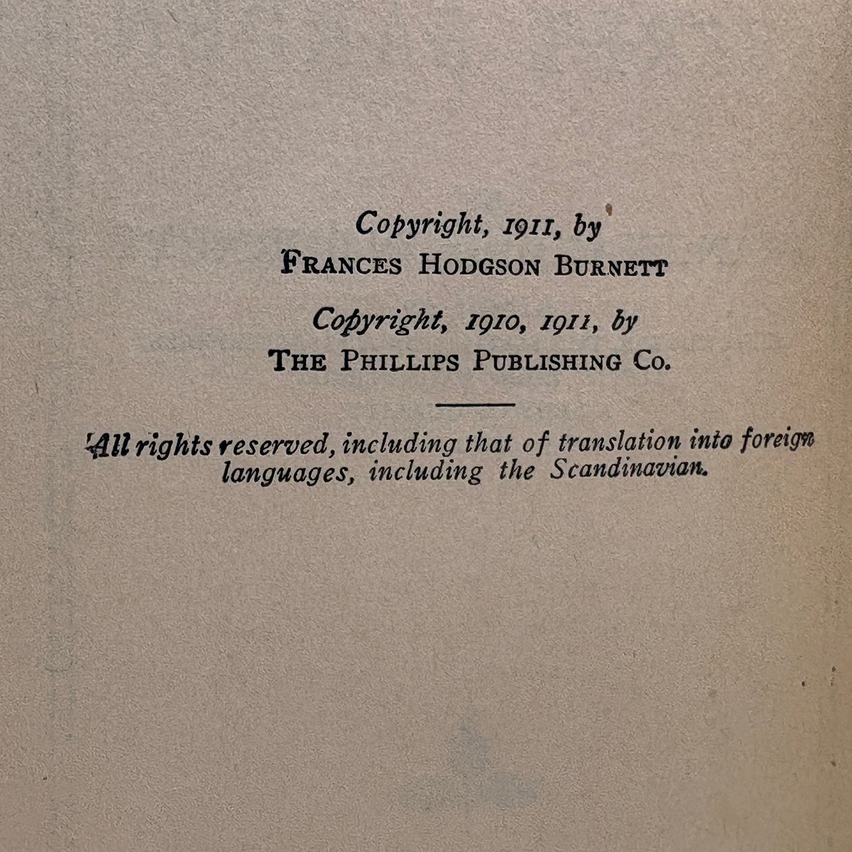 Burnett, Frances Hodgson “The Secret Garden” [Grosset & Dunlap, c.1920s]