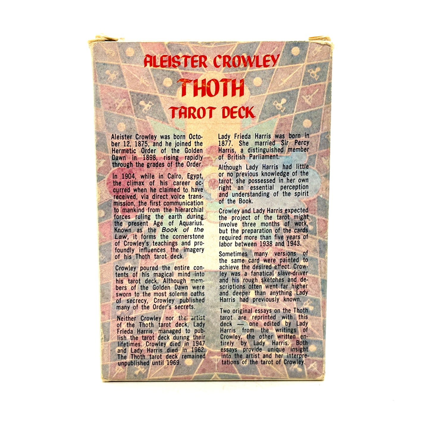 CROWLEY, Aleister “Thoth Tarot Deck” [U.S. Games Systems, 1978]