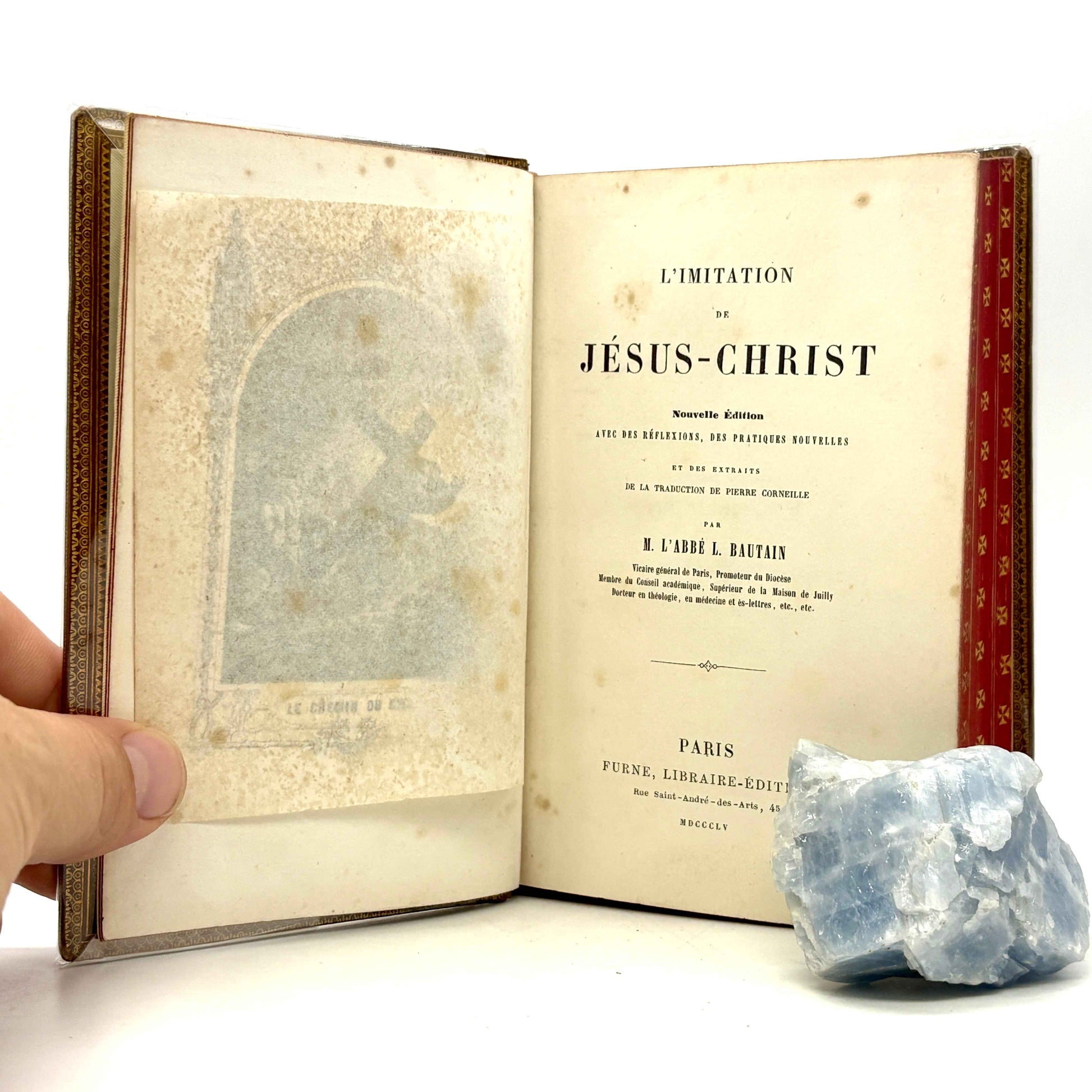 BAUTIN, M. L'Abbe L. "L'Imitation de Jesus-Christ" [Furne, 1855] Gauffered Red