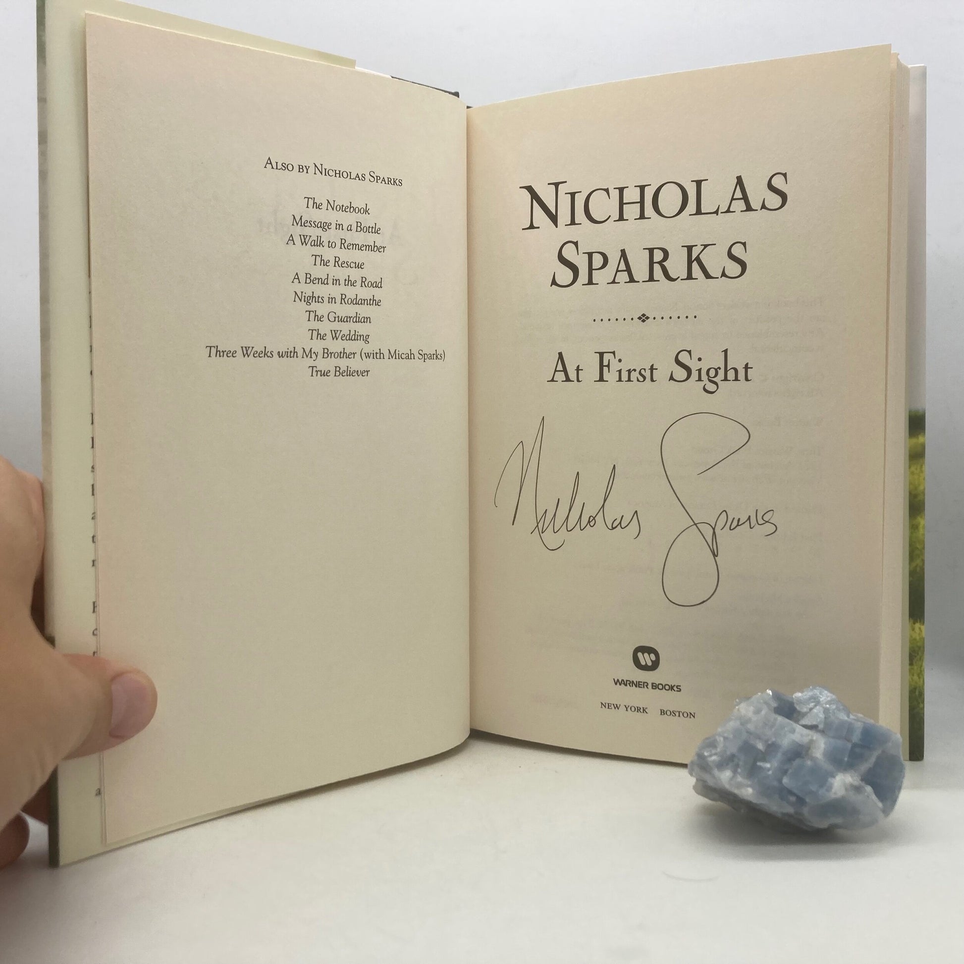 SPARKS, Nicholas "At First Sight" [Warner, 2005] 1st Edition (Signed) - Buzz Bookstore