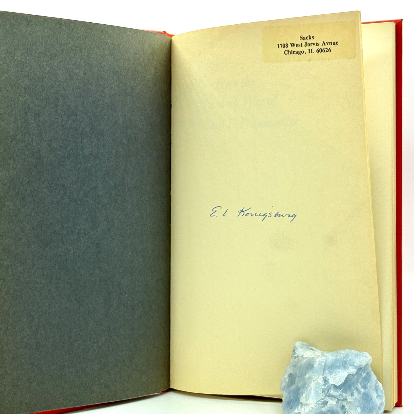 KONIGSBURG, E.L. "From the Mixed up Files of Mrs. Basil E. Frankweiler" [1968] Signed