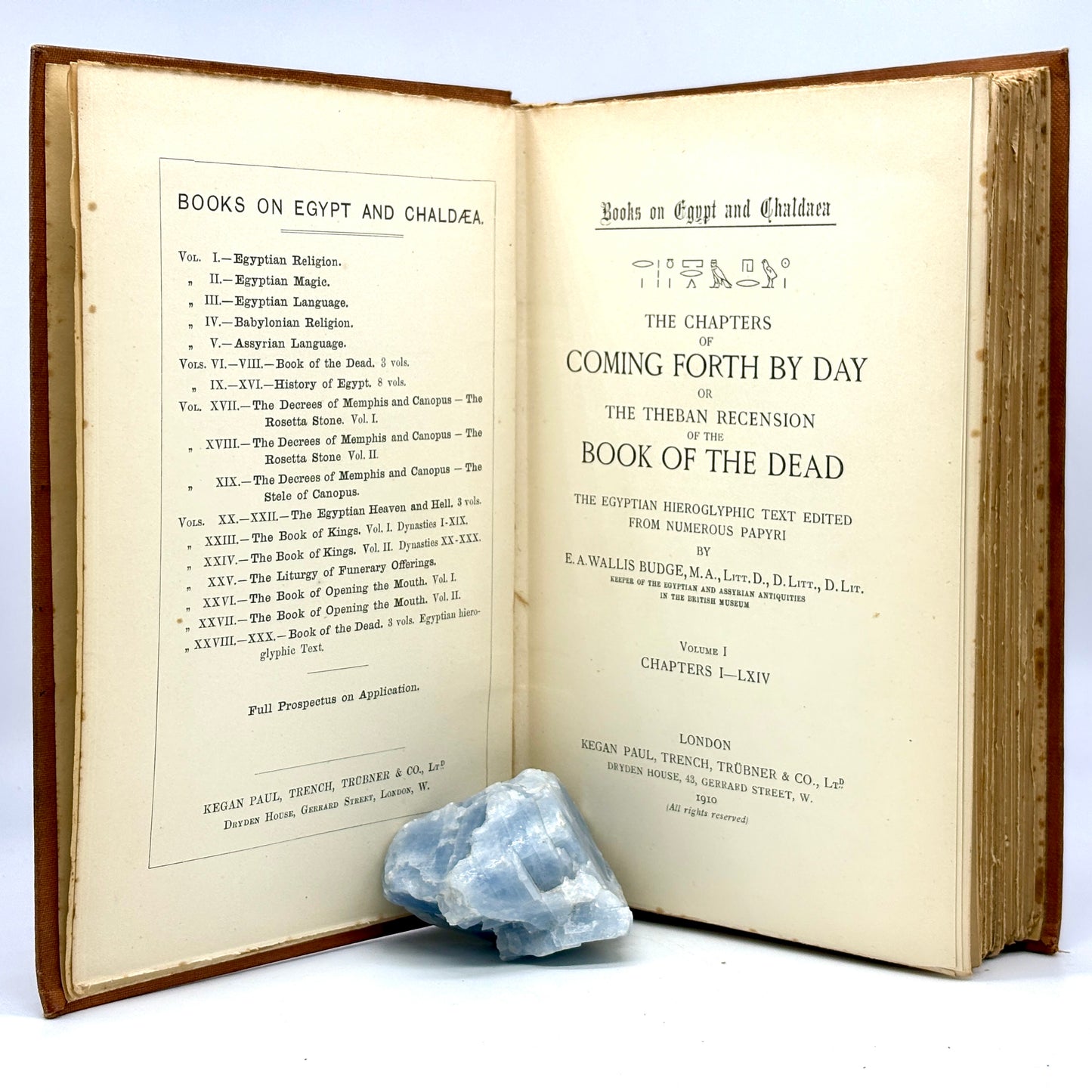 BUDGE, E.A. Wallis "The Book of the Dead" [Kegan Paul, Trench, Trubner & Co, 1910]