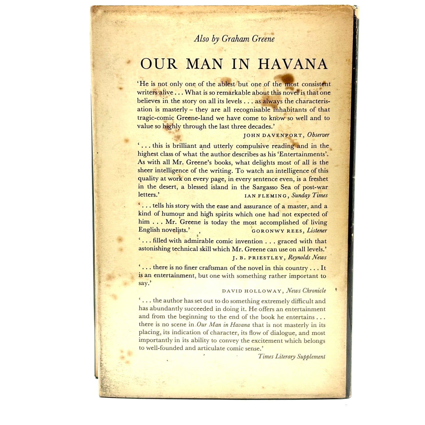 GREENE, Graham “A Burnt-Out Case” [Heinemann, 1961] 1st Edition