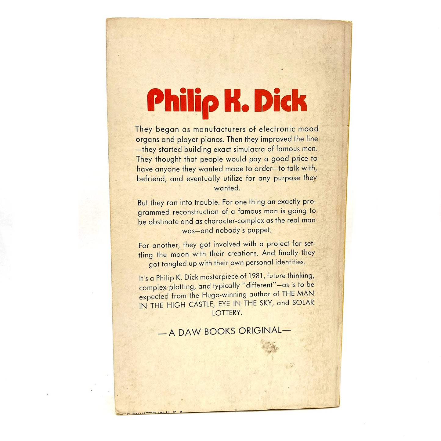 DICK, Philip K. "We Can Build You" [Daw Books. 1972]