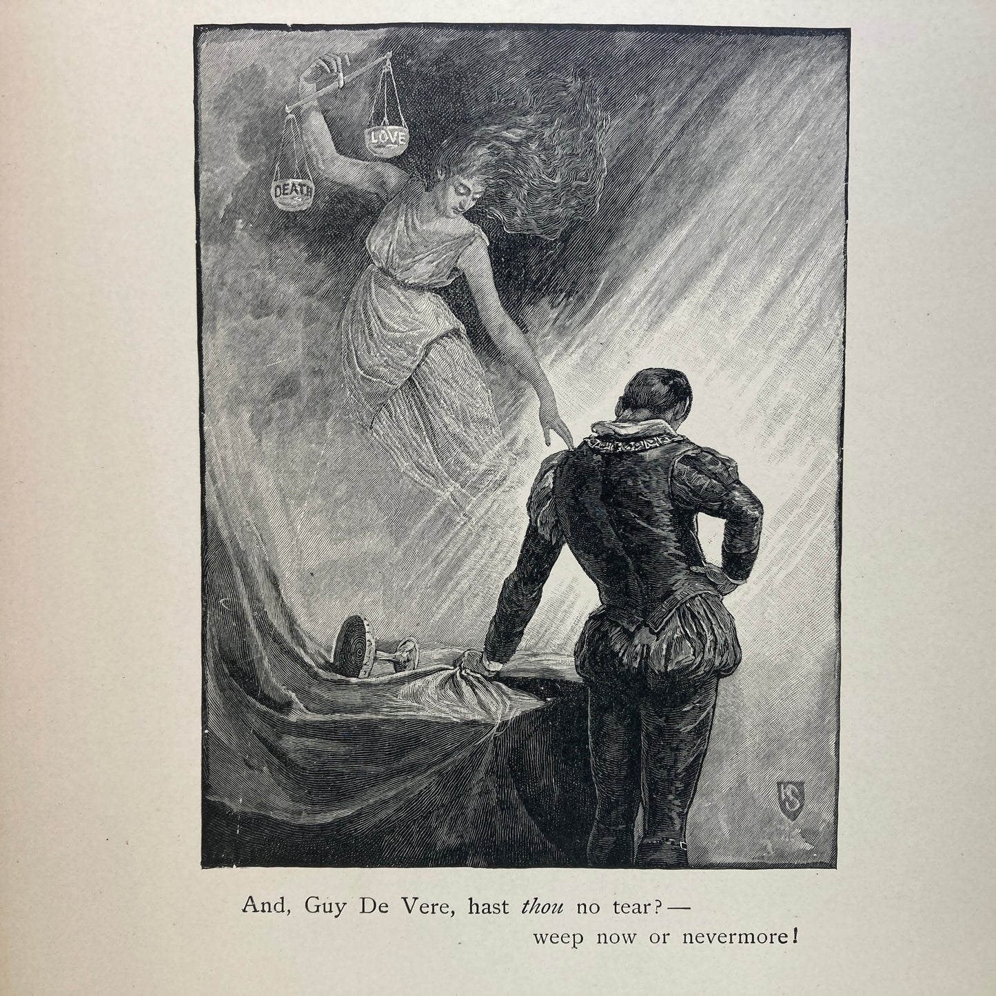 POE, Edgar Allan "Lenore" [H.M. Caldwell, 1885] Illustrated