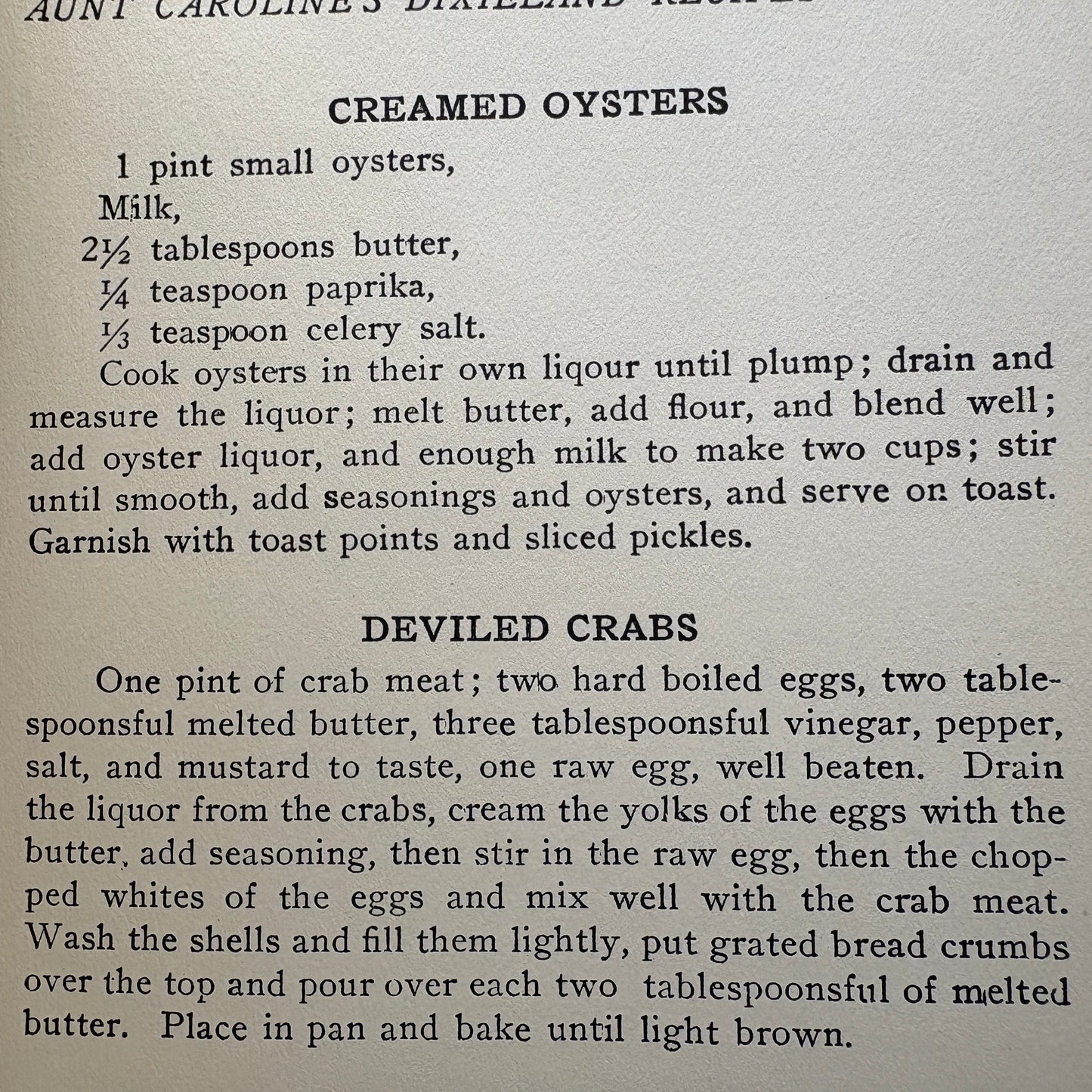 MCKINNEY, Emma & William "Aunt Caroline's Dixieland Recipes" [Laird & Lee, 1922] 1st Edition