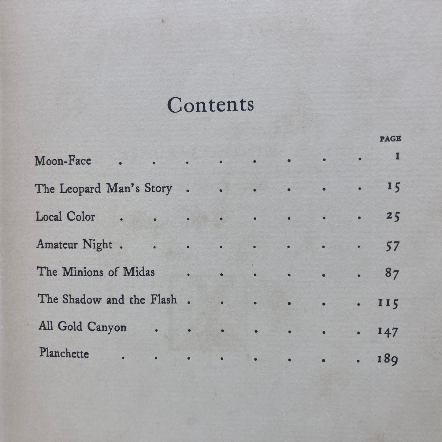 LONDON, Jack "Moon-Face" [William Heinemann, 1906] 1st UK Edition