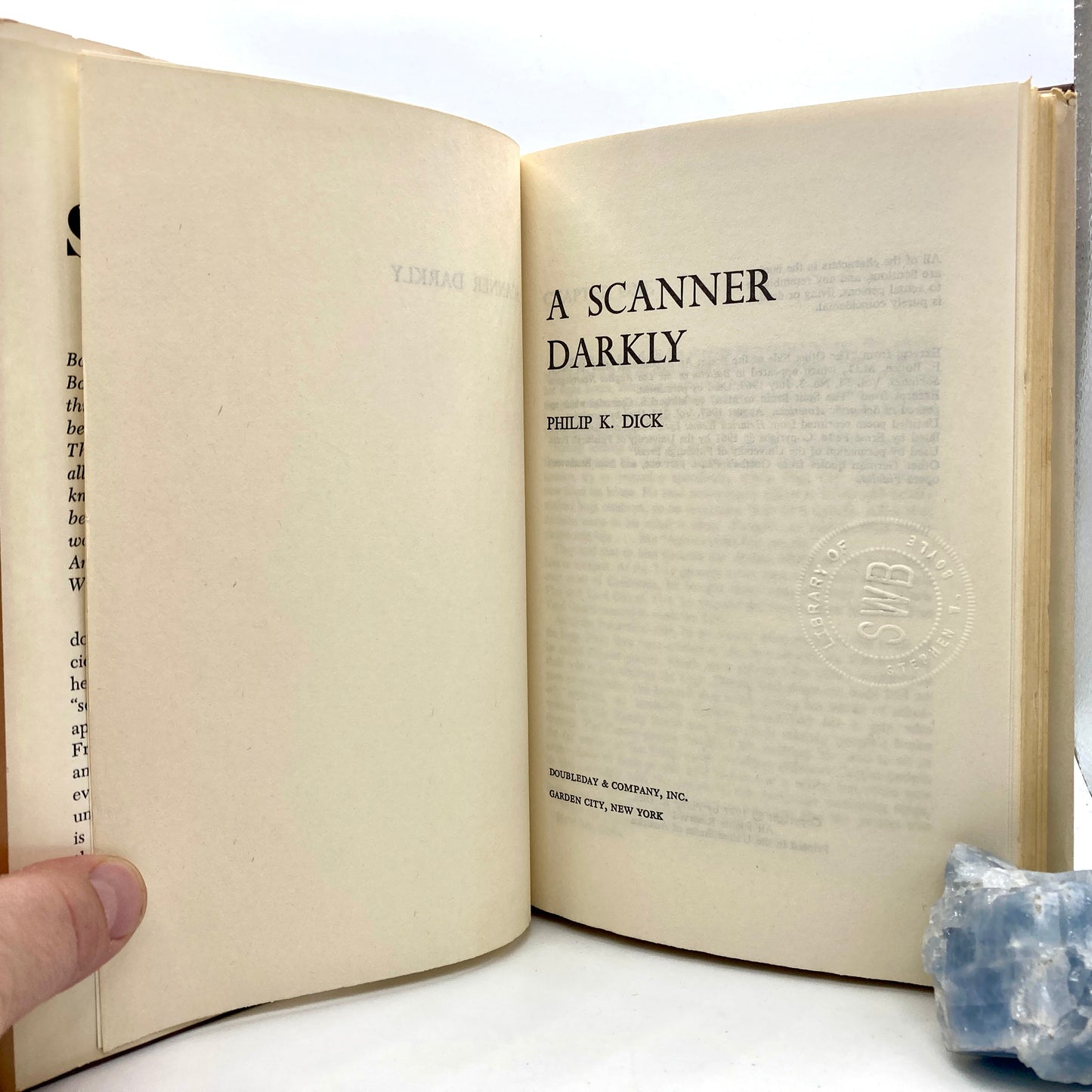 DICK, Philip K. "A Scanner Darkly" [Doubleday, 1977] 1st Book Club Edition H05