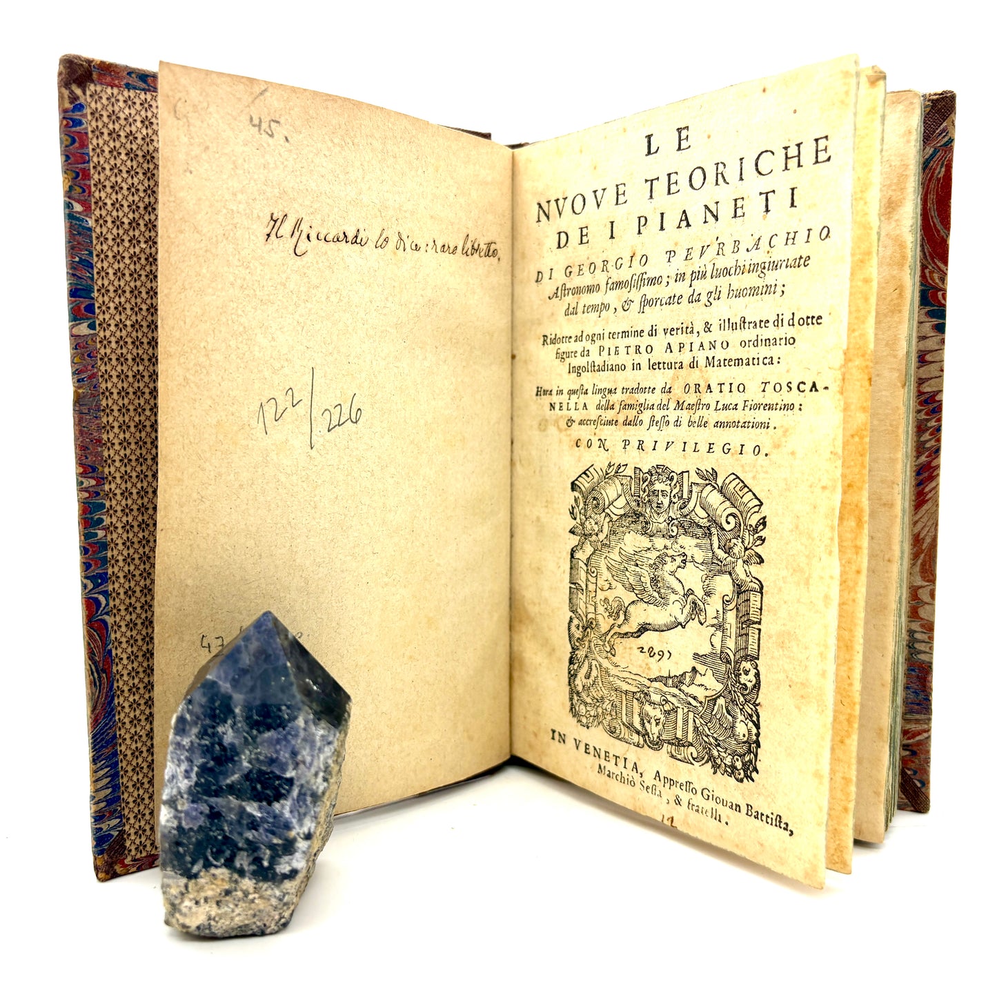 PEURBACH, Georg von "Le nuove Teoriche dei Pianeti" [Apresso Giovan Battista, 1566]