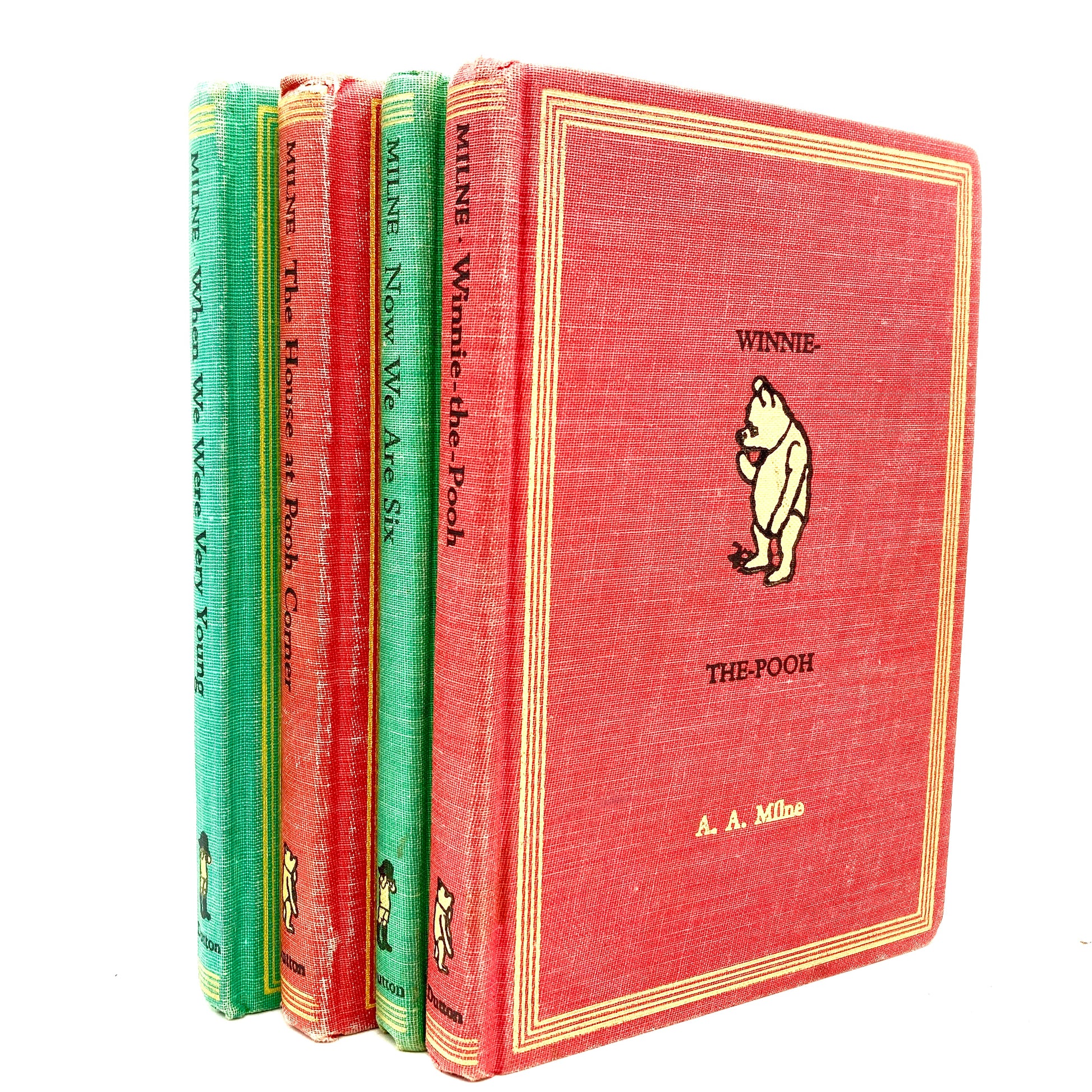 MILNE, A.A. 4 Volume "Pooh's Library" Set [E.P. Dutton & Co, 1961] - Buzz Bookstore