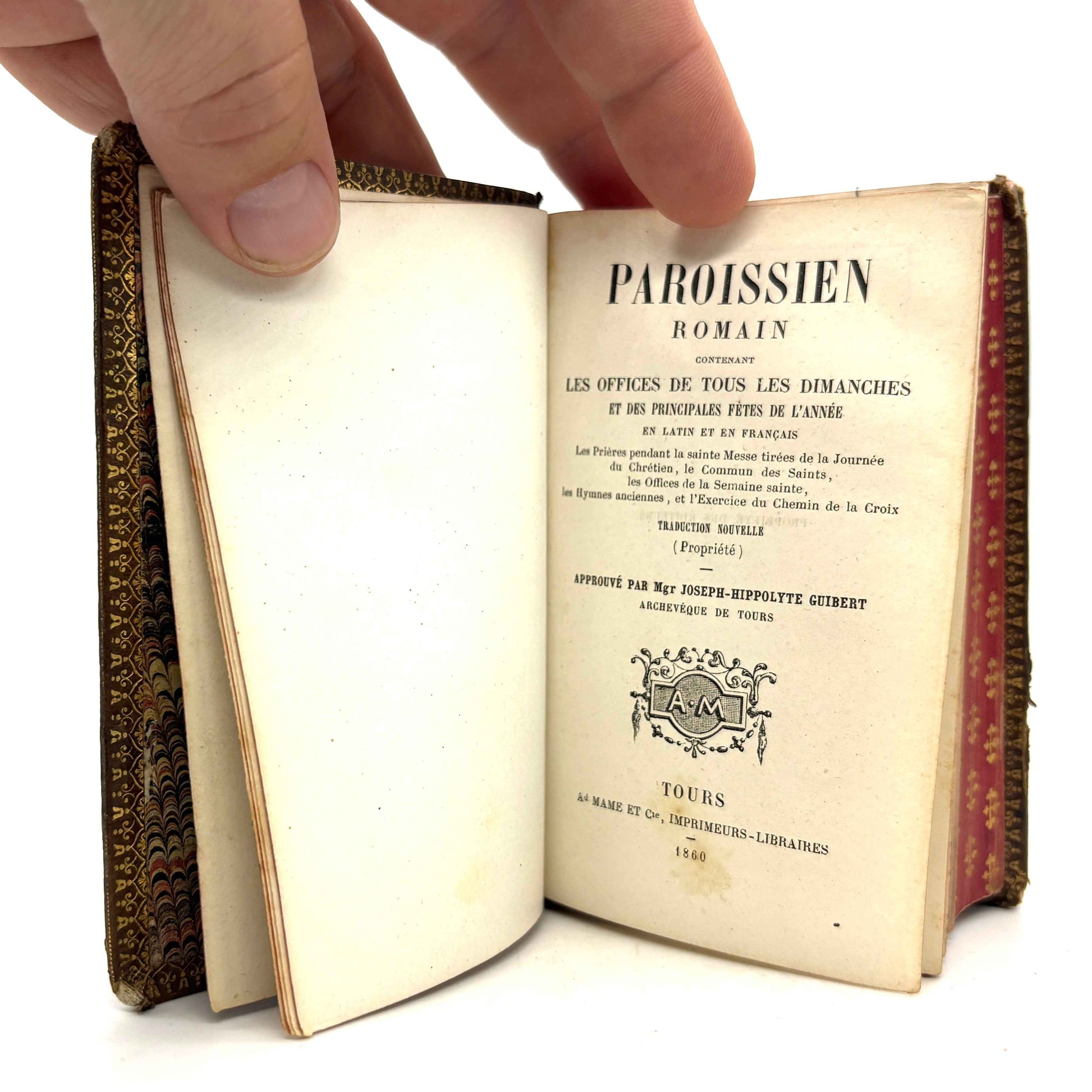 "Paroissien Romain" [Alfred Mame, 1860] - Red Gauffered Edges