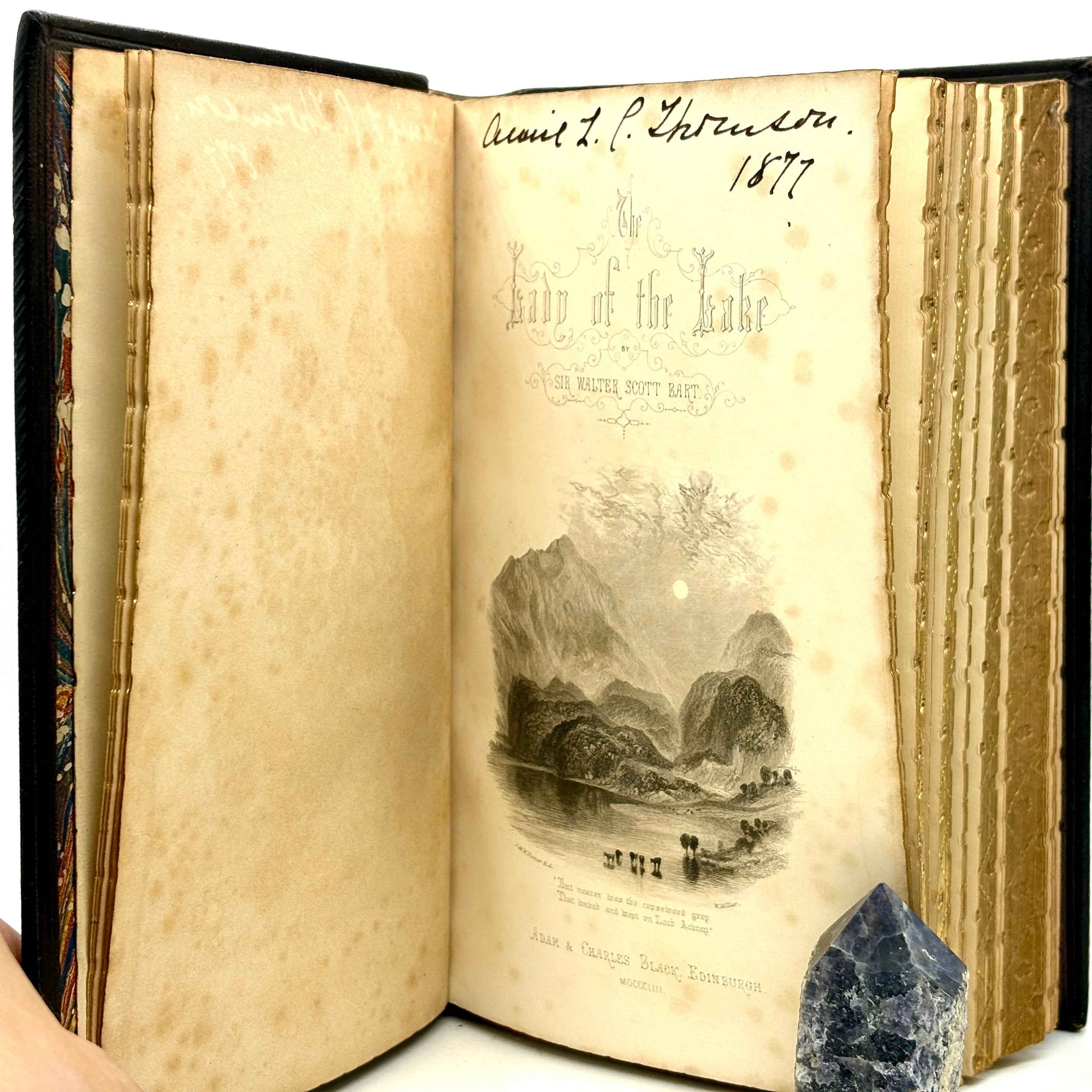 SCOTT, Sir Walter "The Lady of the Lake" [Adam & Charles Black, 1853] Gauffered Edges