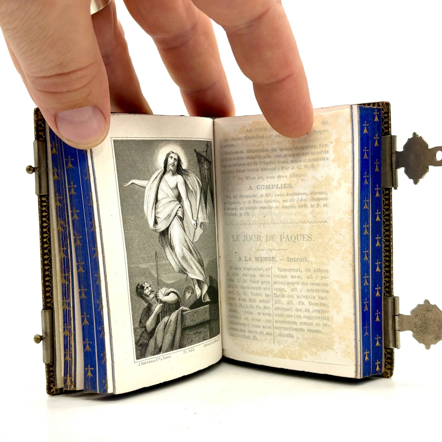 "Paroissien Romain" [Antoine Maitre, 1877] - Blue Gauffered Edges