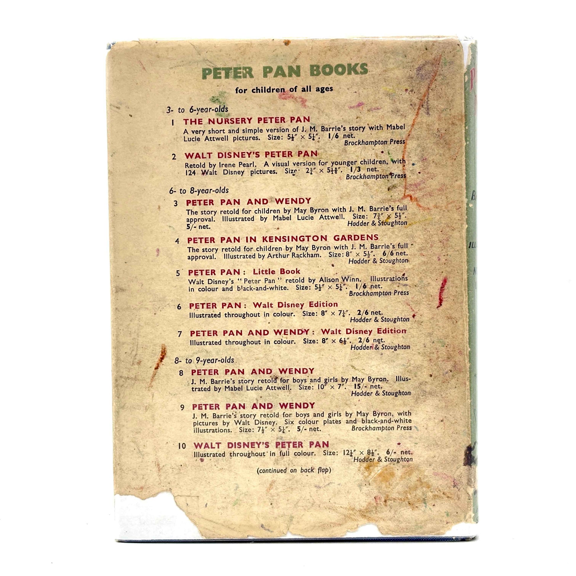 Barrie, J. M. “Peter Pan” [Hodder & Stoughton, 1953] Nora S. Unwin