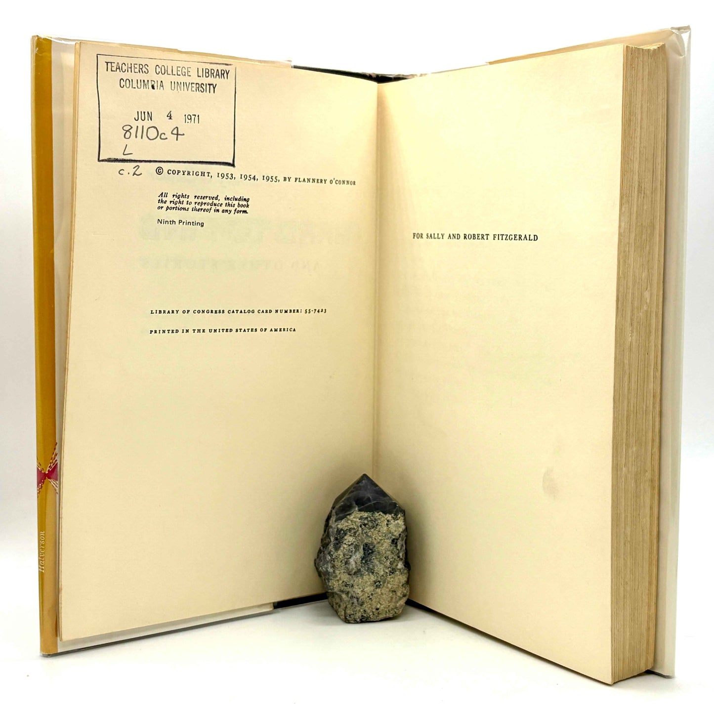 O'CONNOR, Flannery "A Good Man is Hard to Find" [Harcourt, 1955] 9th Printing