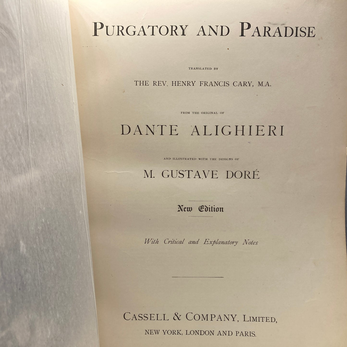 ALIGHIERI, Dante "Purgatory & Paradise" [Cassell & Company, n.d./c1900] Gustave Dore