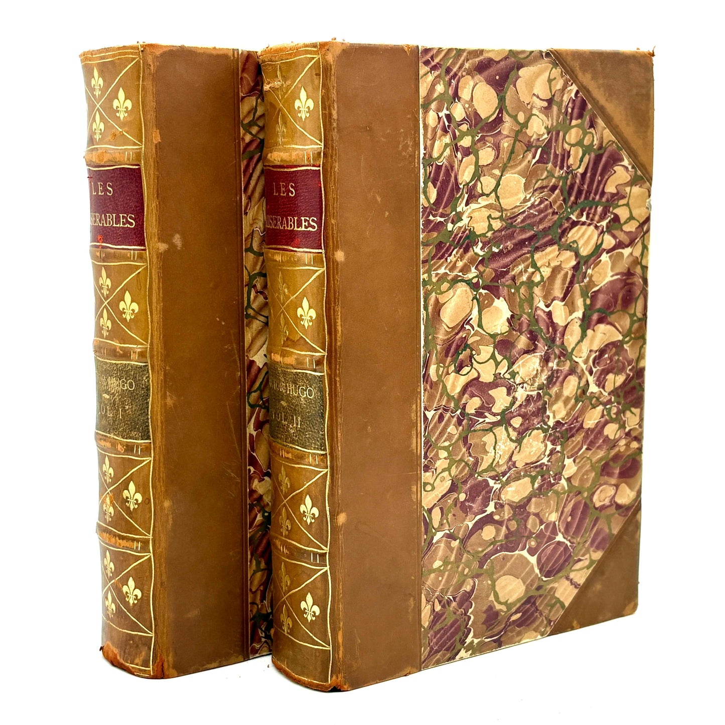 HUGO, Victor "Les Misérables" [Thomas Y. Crowell, 1887] Illustrated, Leather